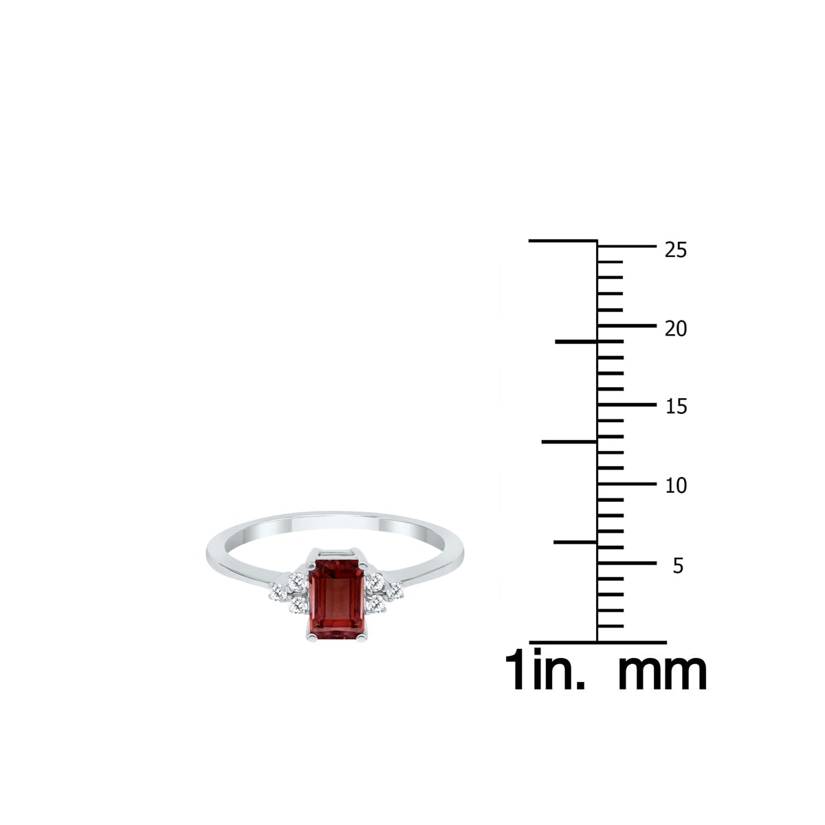 10K White Gold Gemstone & Diamond Ring - Emerald, Sapphire, Blue Topaz, Amethyst | Elegant Jewelry for Women, Perfect Gift for Anniversary, Engagement & Special Occasions