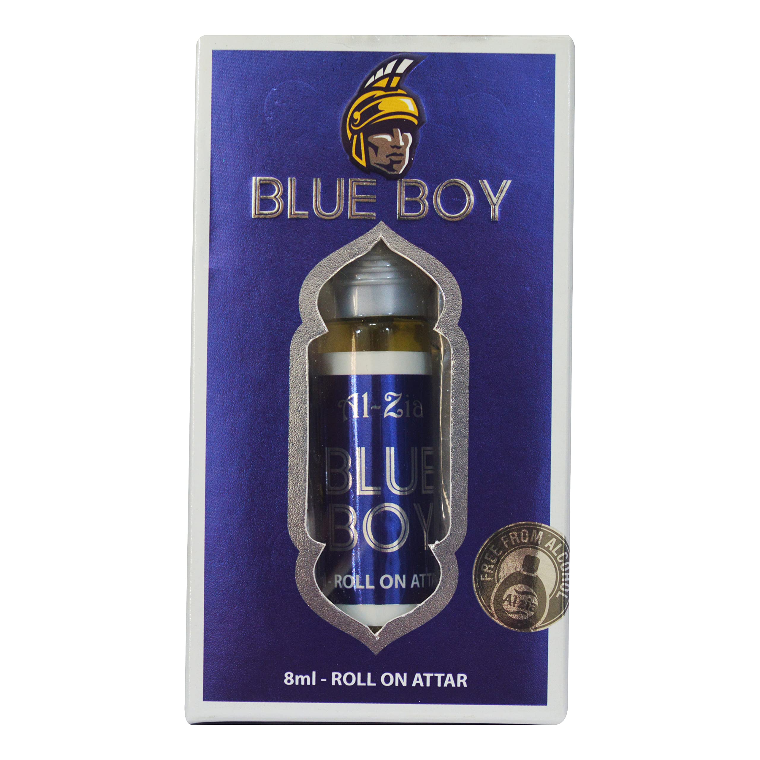 Al Zia Blue Boy 8ml Roll-On Attar Perfume - Alcohol-Free Fragrance Oil for Men & Women - Perfect for Daily Wear, Special Occasions & Gift Giving