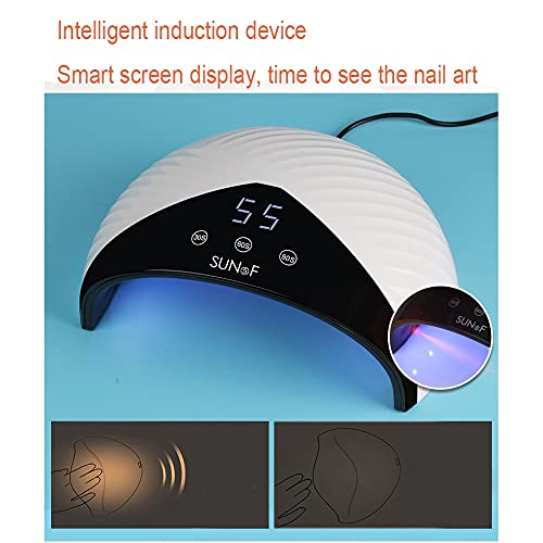 36W Professional LED Nail Lamp for Gel Polish Curing - LCD Display with Auto Sensor, 12 Timer Settings - Perfect for Home Manicure & Nail Salon Use