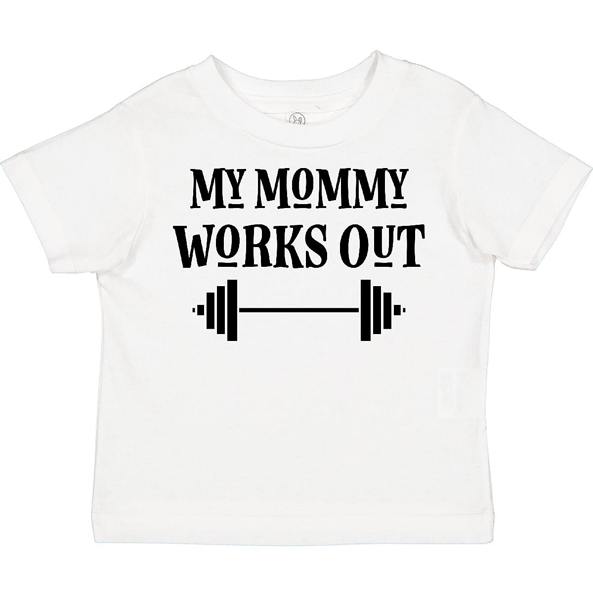 Inktastic 'Exercise My Mommy Works Out' Funny Toddler T-Shirt - Cute Workout-Themed Cotton Tee for Active Moms & Kids | Perfect for Gym, Playdates & Family Fitness