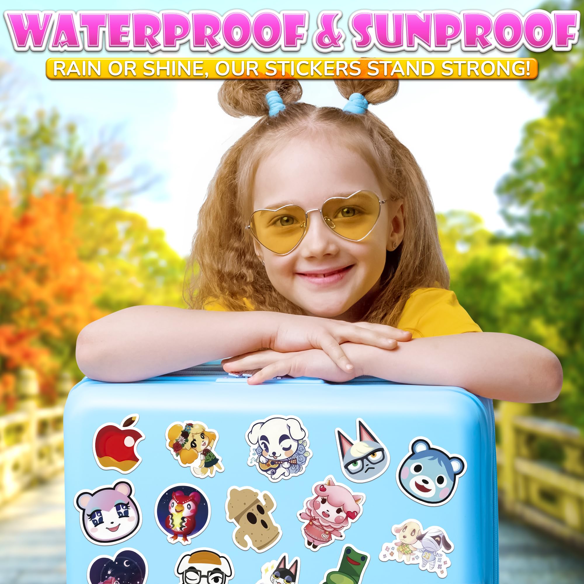 150Pcs Cute Animal Water Bottle Stickers - Waterproof Vinyl Decals for Bottles, Cars, Laptops, Bikes, Luggage & Skateboards - Fun Aesthetic Stickers for Kids & Adults - Perfect for School, Work, Travel & DIY Projects
