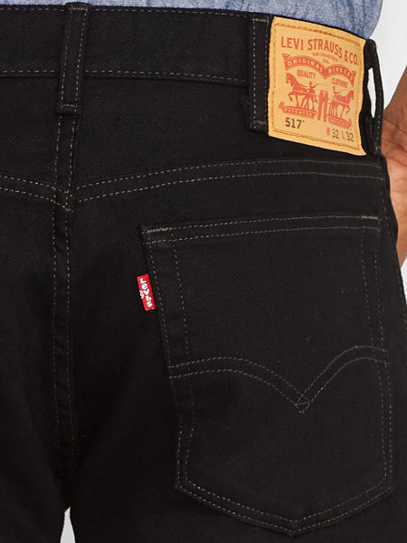 Levi's 517 Men's Slim Fit Bootcut Jeans - Mid Rise, Black Denim Pants for Casual Wear & Everyday Style | Perfect for Work, Date Night & Western Looks