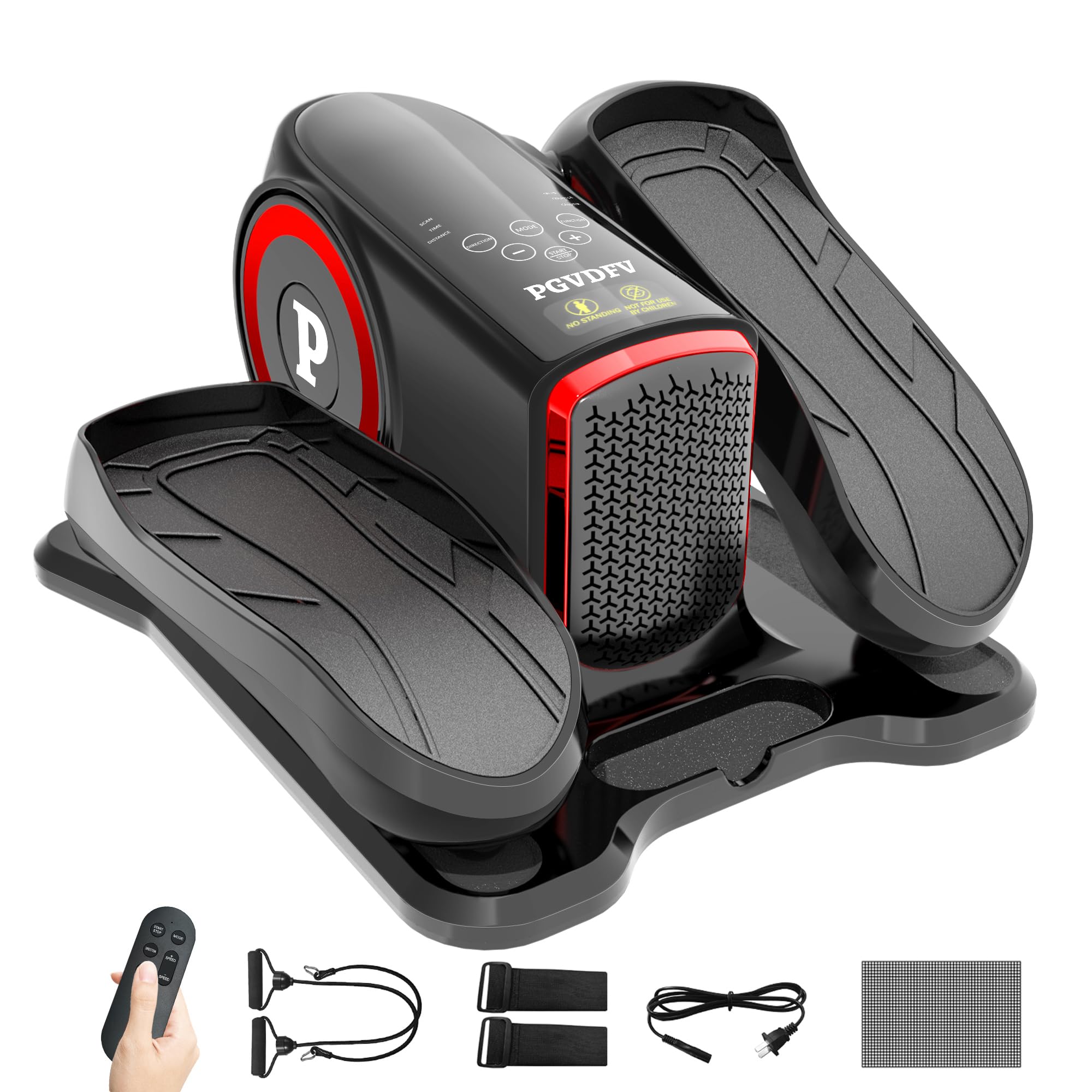 Under Desk Elliptical Machine - Bluetooth Speaker, 12 Speed Adjustable Leg Exerciser with Remote Control & LCD Touchscreen | Auto/Manual Modes | Perfect for Seniors, Office Workers & Home Workouts