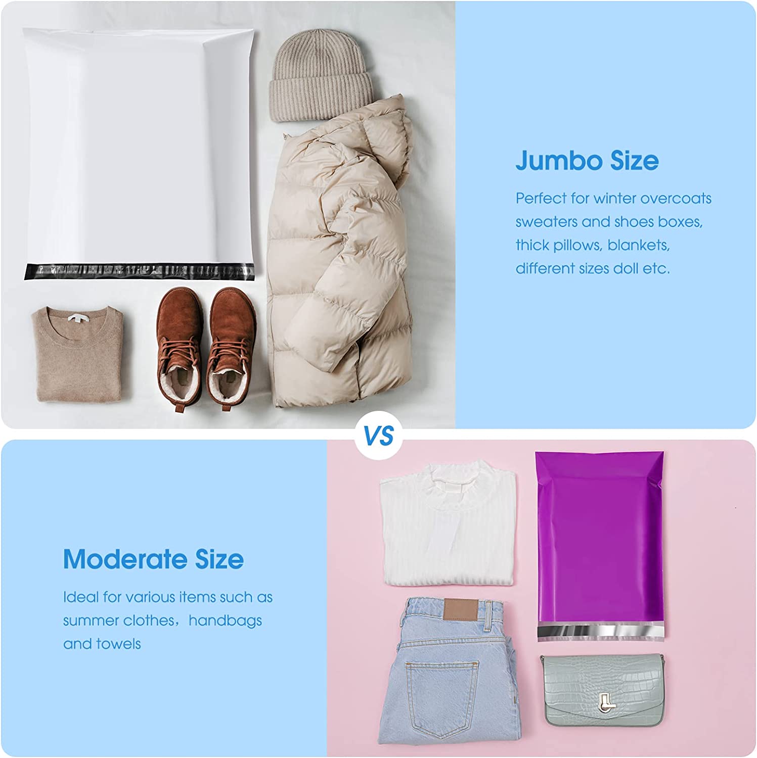 24x24 Inch White Poly Mailer Envelope Shipping Bags - Waterproof Mailing Pouches for Ecommerce, Clothing & Apparel Packaging (100 Pack) - Perfect for Online Stores, Subscription Boxes & Small Business Shipping