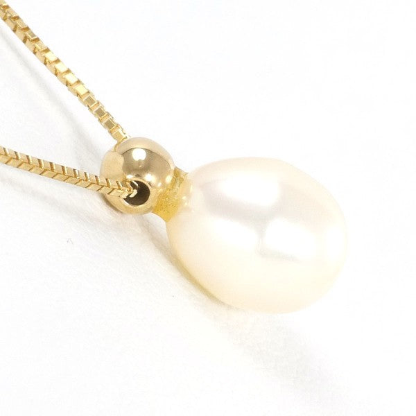 18K Yellow Gold Pearl Necklace for Women - Elegant Cultured Pearl Jewelry Gift for Wedding, Anniversary & Special Occasions