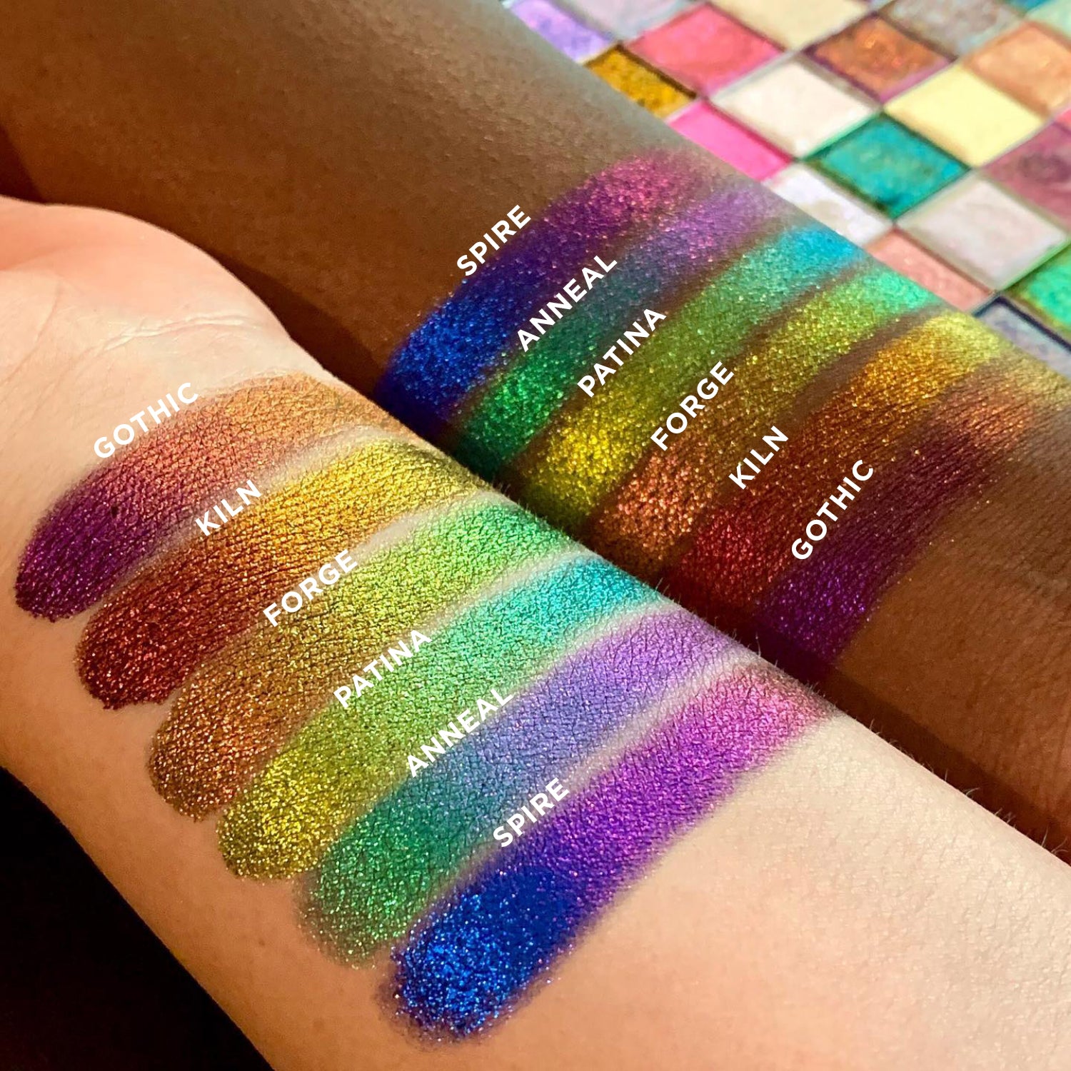 Multichrome Eyeshadow Palette - Jewel-Toned Shimmer & Metallic Finish for Stunning Eye Makeup | Perfect for Parties, Night Out & Special Occasions