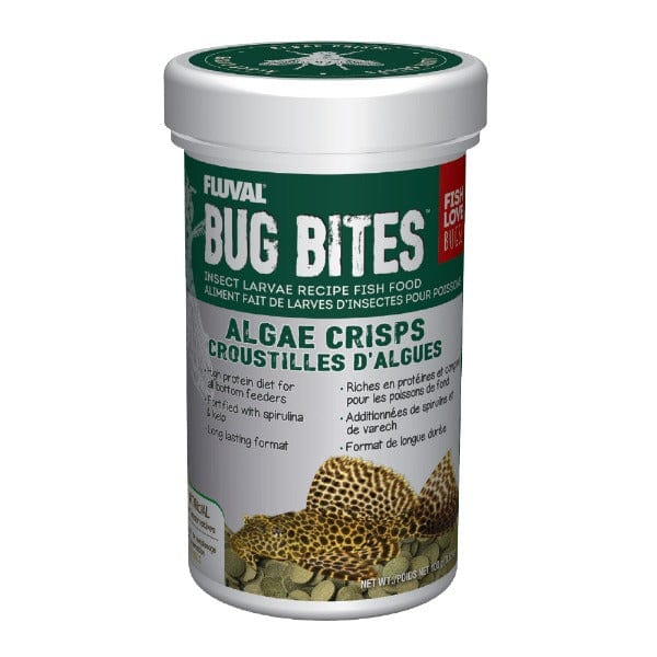Fluval Bug Bites Algae Crisps - High Protein Fish Food for Tropical & Marine Fish | Perfect for Aquariums & Fish Tanks