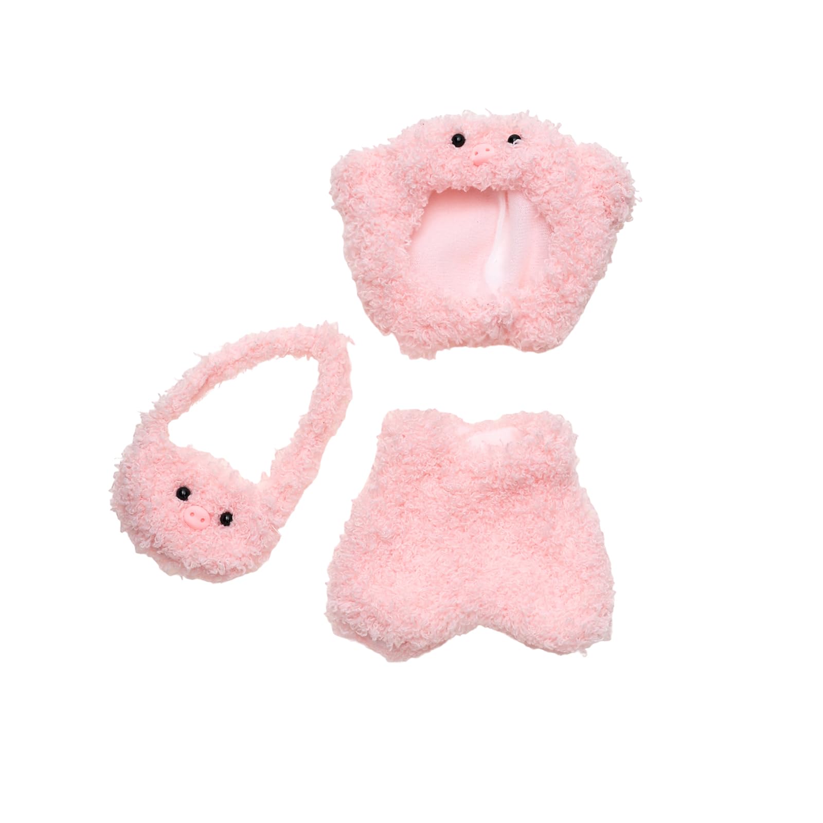 Cute Cartoon Animal Plush Doll Clothes for 17cm Labubu - Kawaii Pink Pig Outfit, Perfect Birthday Gift for Collectors & Toy Enthusiasts (Doll Clothes Only) | Great for Display, Photography & Doll Dress-Up