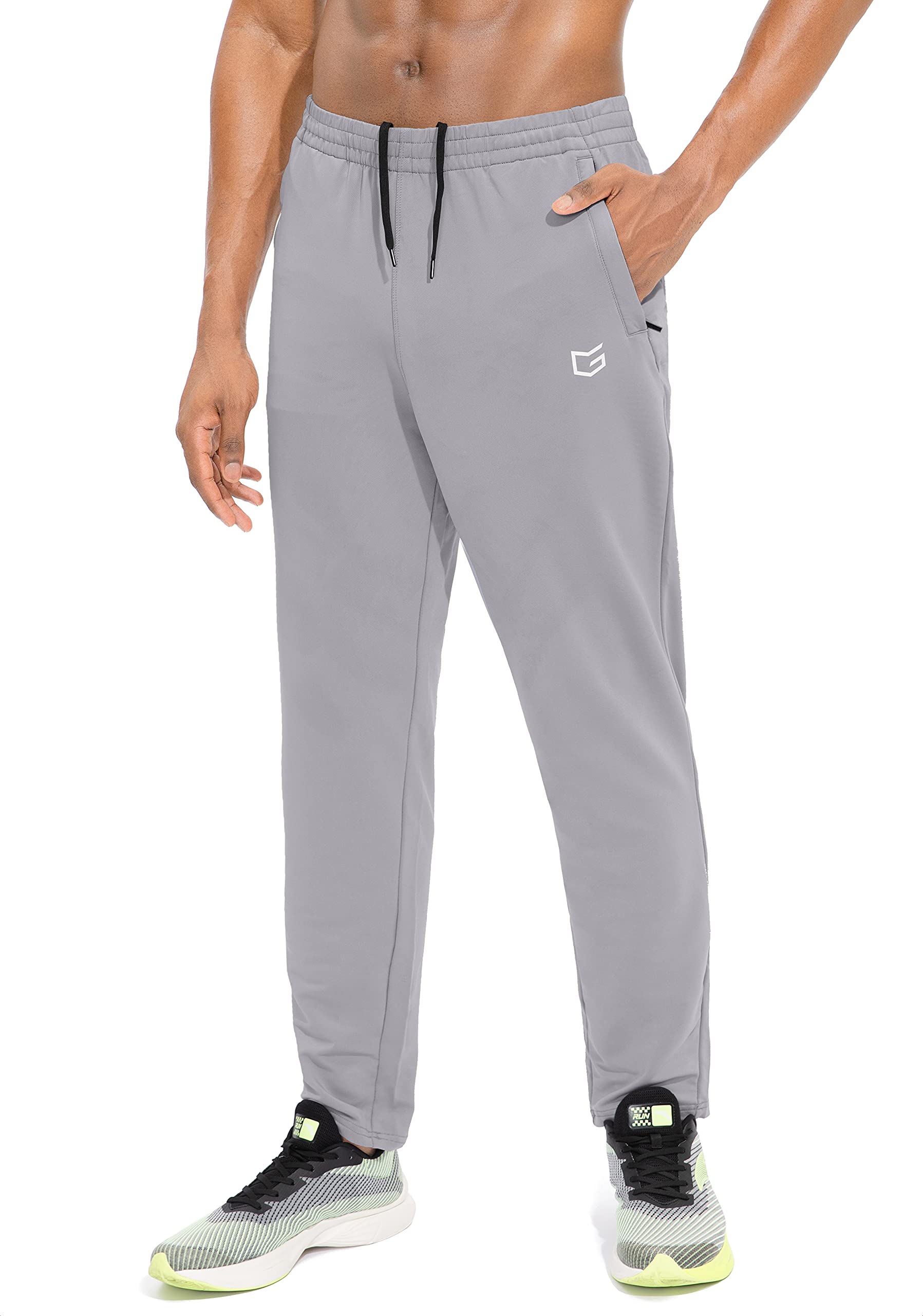 Men's Slim Fit Tapered Sweatpants with Zipper Pockets - Athletic Track Pants for Running, Gym Workout & Exercise | Comfortable Casual Wear for Jogging, Training & Lounge