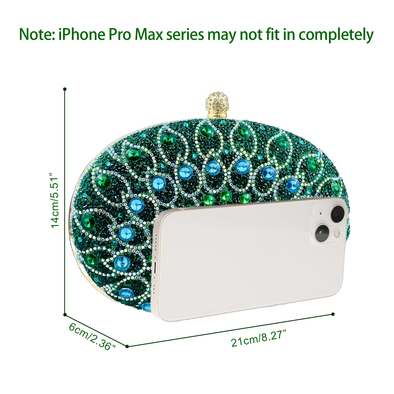 Sparkly Rhinestone Evening Clutch Purse for Women - Elegant Crystal Diamond Wedding Party Handbag | Perfect for Prom, Cocktail Events & Special Occasions