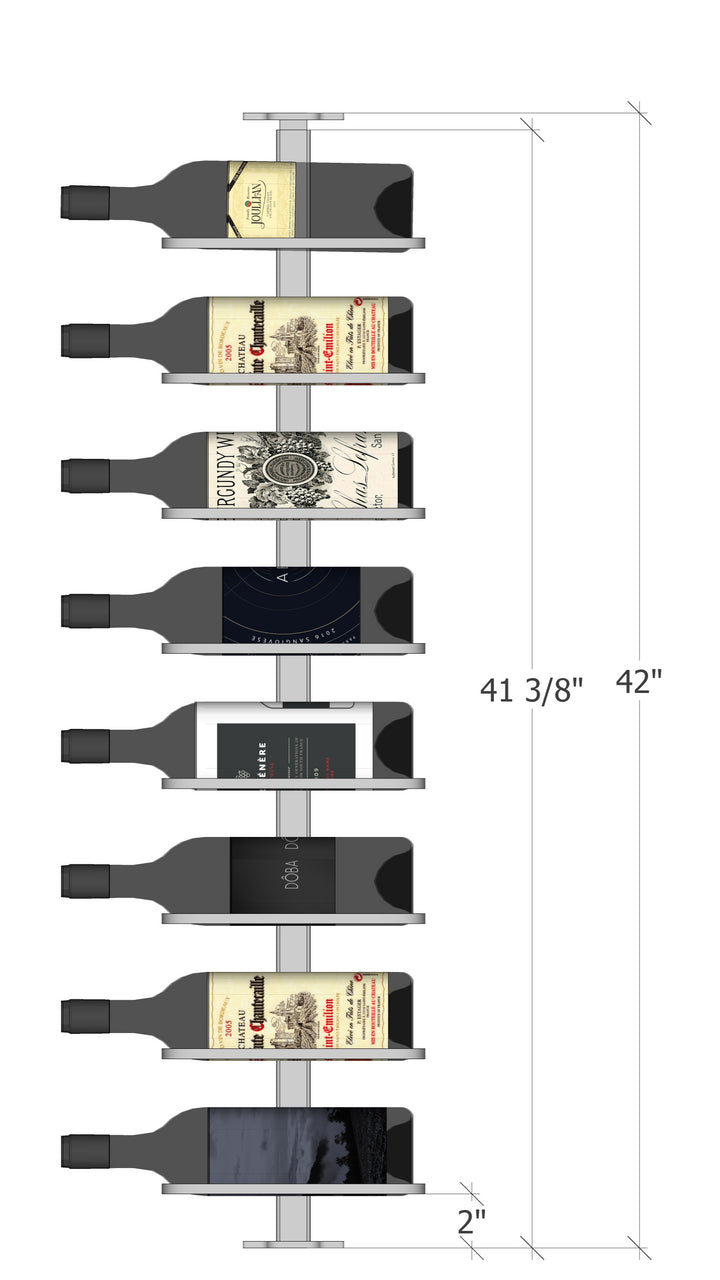 Urban Ironcraft Floor to Ceiling Wine Racks - Double Bottle Label Facing Pillar Series | Space-Saving Wine Storage for Home, Bar, or Restaurant | Perfect for Wine Collectors and Entertaining Guests