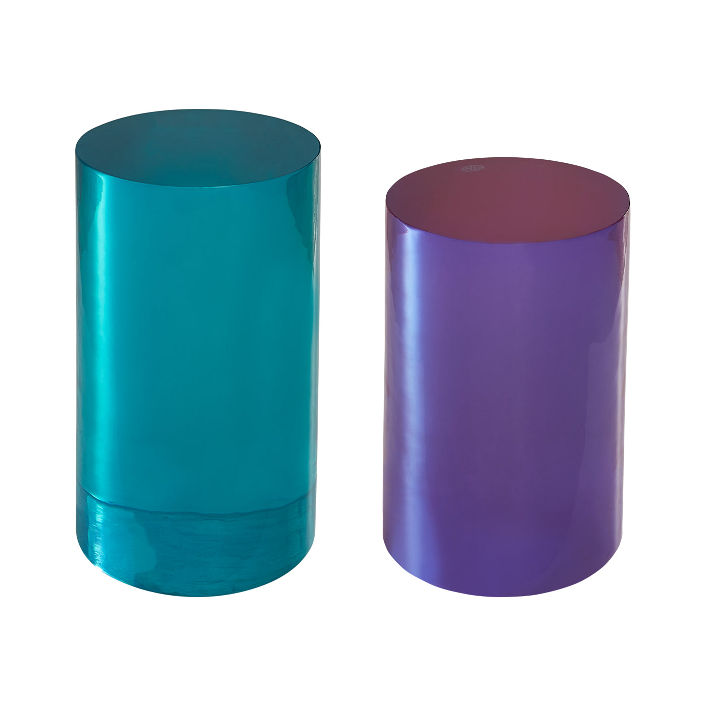 Premium Acrylic Cylinder Side Table Set - Modern Clear End Tables for Living Room, Bedroom & Office Decor