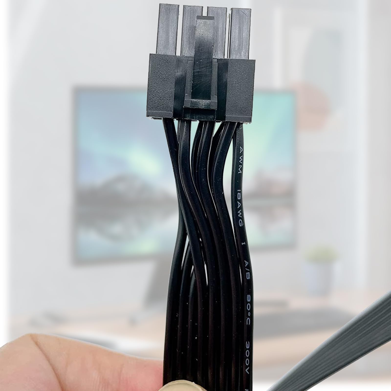 Premium CLKE PCIE Cable 8 Pin to 6+2 Pin Male to Male GPU Extension Cable - 70cm Modular Power Supply Cord Compatible with Corsair, Thermaltake, ARESGAME PSU - Perfect for PC Gaming Rigs & High-Performance GPU Setups
