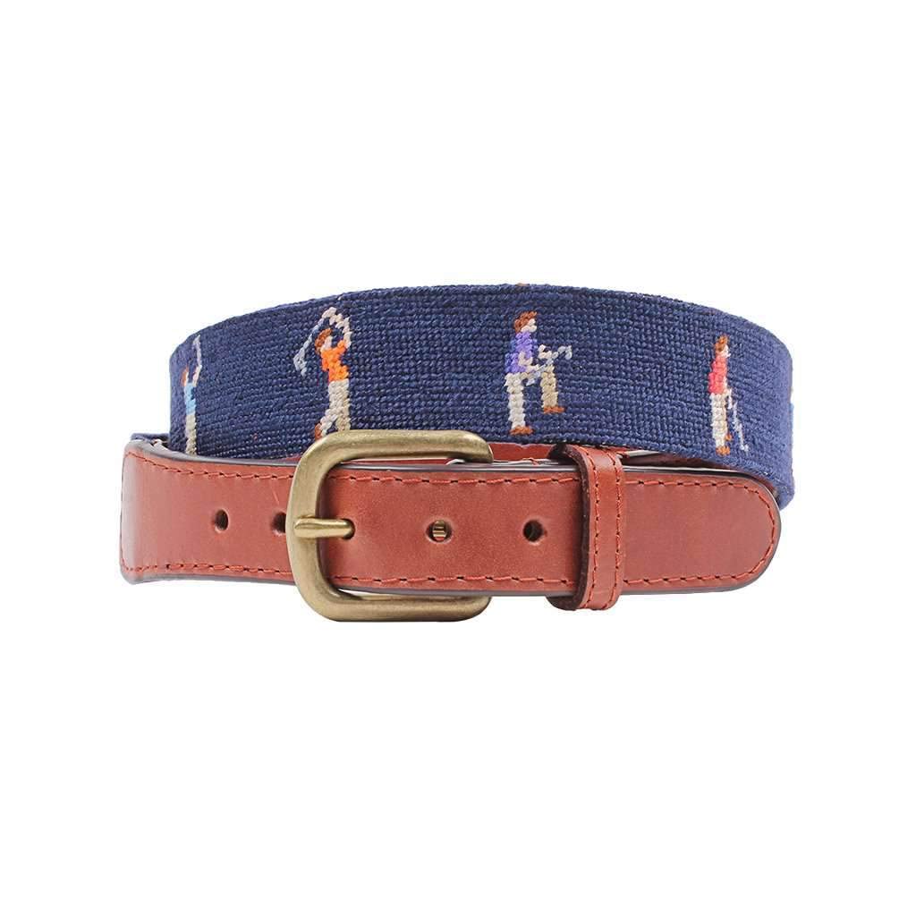 Smathers & Branson Mulligan Needlepoint Belt - Premium Handmade Nautical Style Belt for Men | Perfect for Golf, Yachting & Preppy Fashion