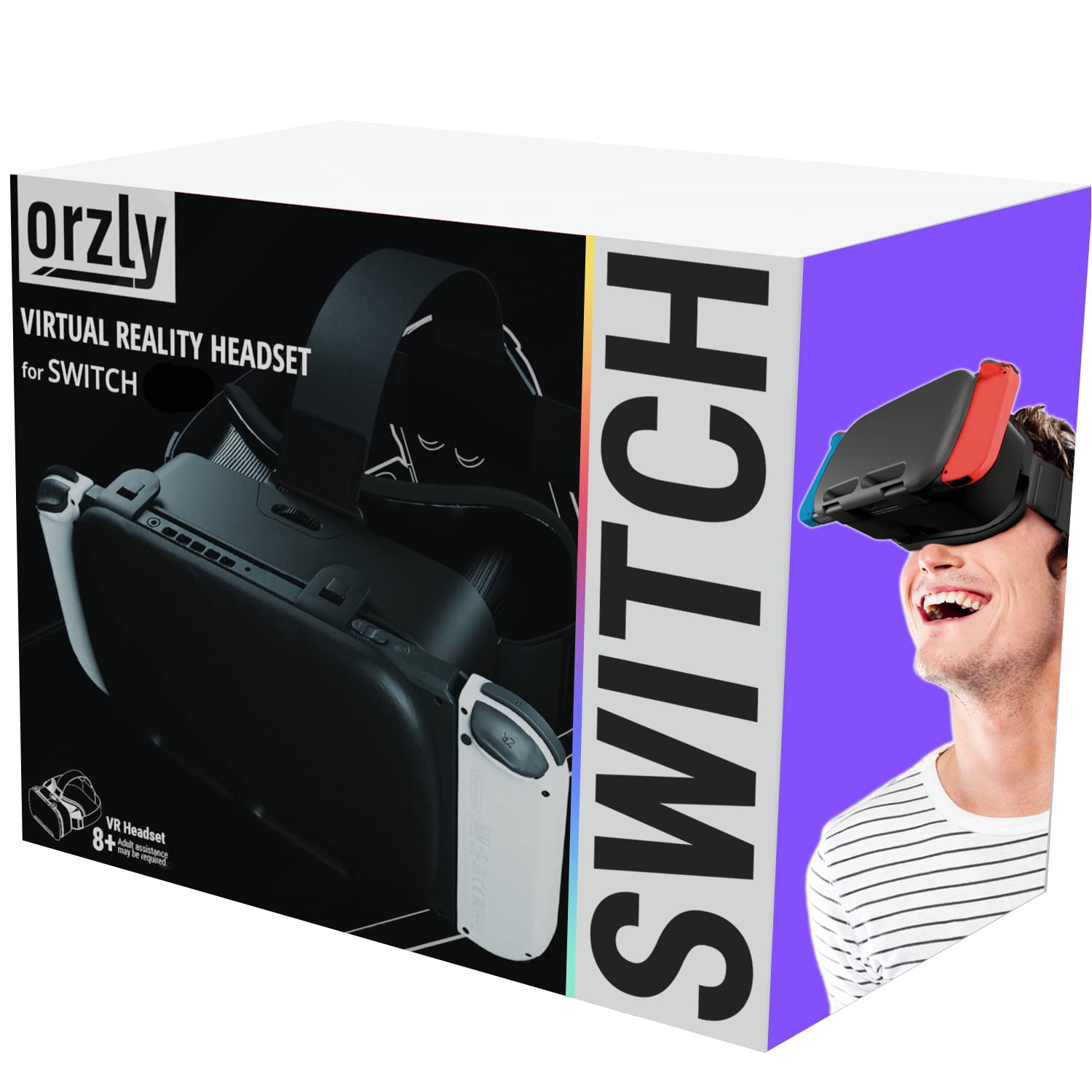 Orzly VR Headset for Nintendo Switch & Switch OLED - Adjustable Lens Virtual Reality Gaming Headset with Labo VR Support - Black Gift Box Edition | Perfect for Immersive Gaming, Family Entertainment & VR Exploration