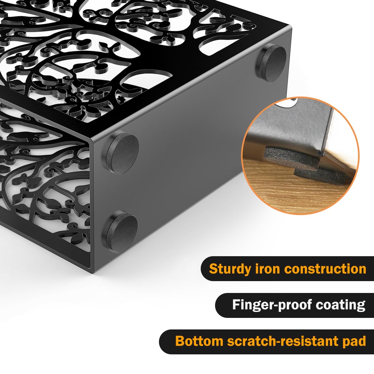 Modern Metal Napkin Holder - Tree & Bird Design Kitchen & Dining Table Organizer | Freestanding Napkin Stand for Home, Restaurant, Picnic & Party Decor | Black Tableware Accessory (Perfect for Everyday Use, Holiday Gatherings & Outdoor Dining)