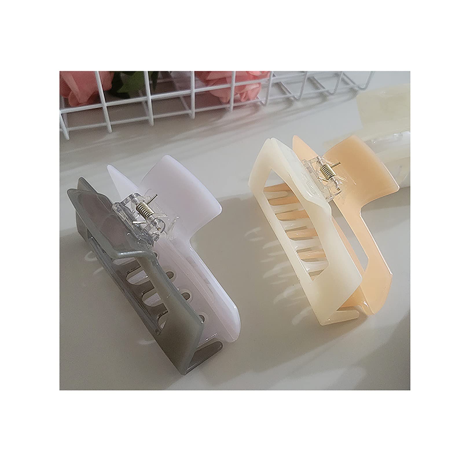 Wrtgerht Large Hair Claw Clips - 10 Pack Strong Grip Hair Accessories for Women, Vintage Shark Hair Clips for All Hair Types - Perfect for Updos, Ponytails & Everyday Styling (Multicolor)