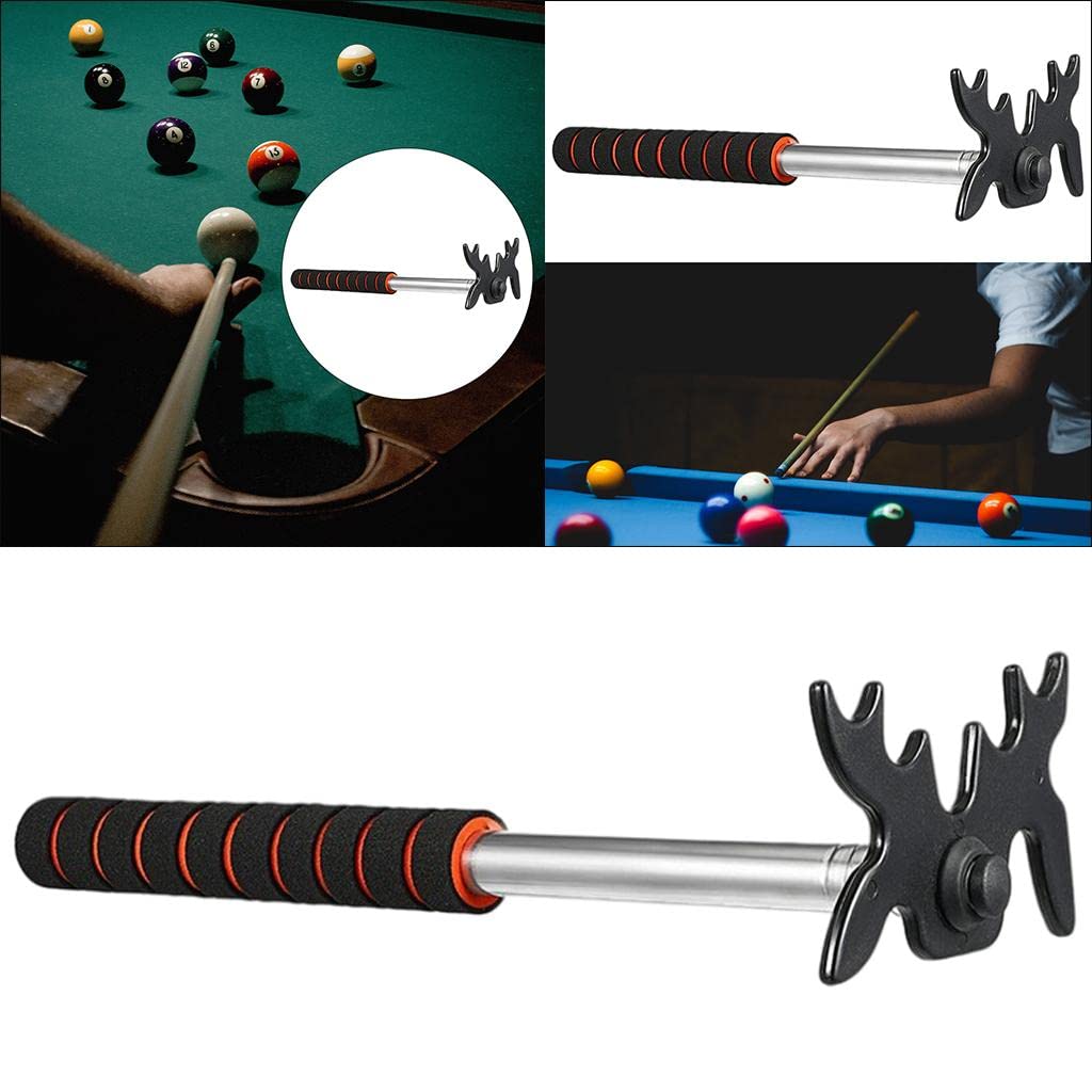 Retractable Pool Cue Stick with Removable Metal Bridge Head - Portable Billiards Accessory for Professional & Home Game Rooms, Bars, and Recreation Centers