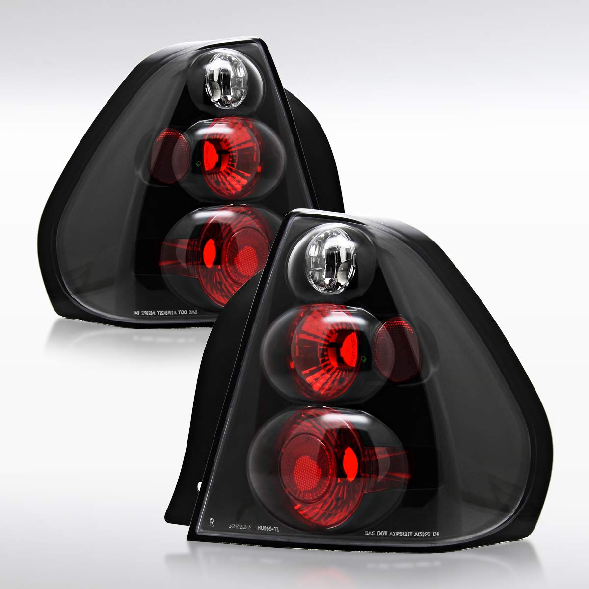 AUTOZENSATION Black Housing Clear Lens Tail Lights Pair - Compatible with 2004-2007 Chevy Malibu (All Models Except Maxx) - Left & Right Assembly - Upgrade Your Car's Rear Lighting for Enhanced Style & Safety