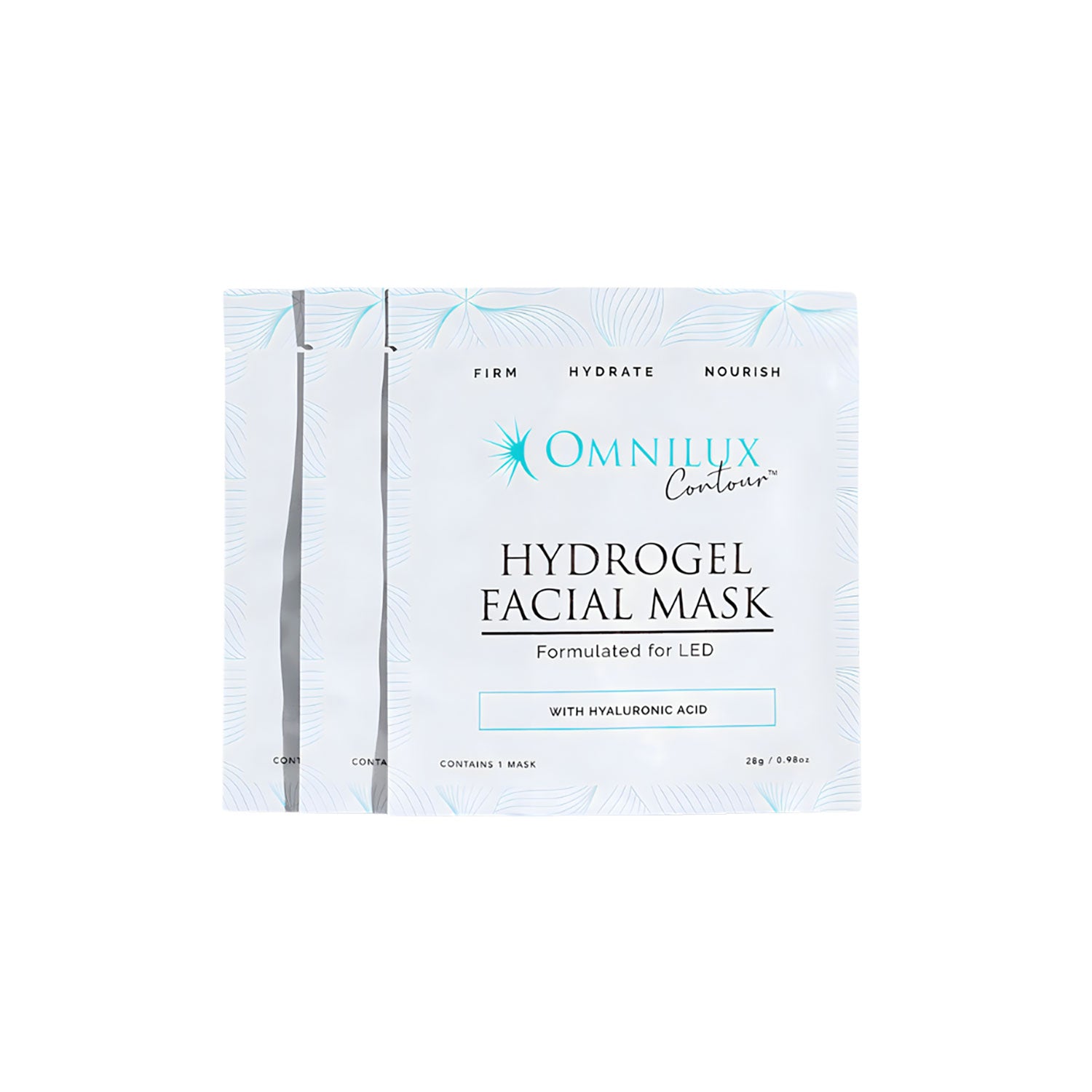 Omnilux Hydrogel Facial Mask for Glowing Skin - Anti-Aging & Hydrating Face Mask with LED Light Therapy - Perfect for At-Home Skincare & Spa Treatments