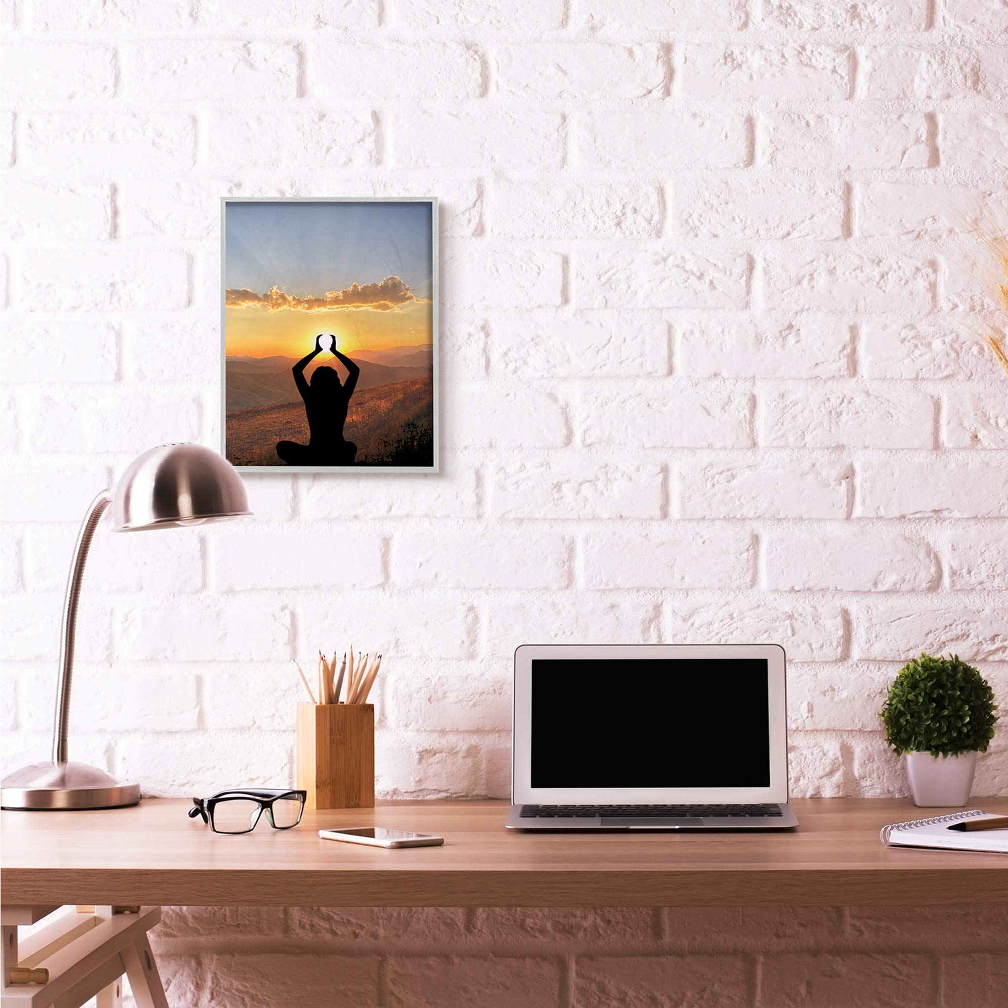 Stunning Lifting The Sun Landscape Photograph Wall Art by Marcus Prime - 16x20 Grey Framed Canvas Print - Perfect for Living Room, Bedroom & Office Decor