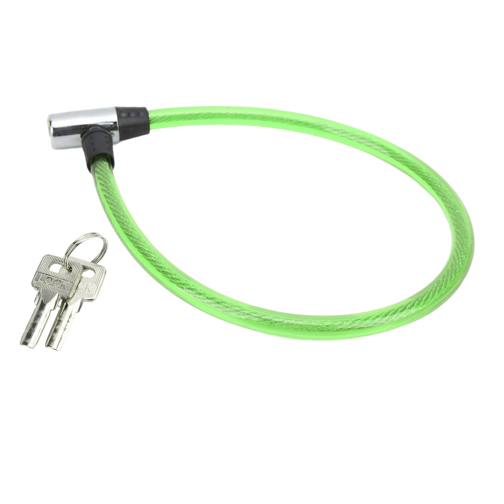 Heavy Duty Bike Lock Cable - High Security Steel Wire Bicycle & Motorcycle Lock with Key - Portable Anti-Theft Protection for Bikes, Scooters, Gates (Green) - Perfect for Urban Commuting, Parking & Outdoor Use