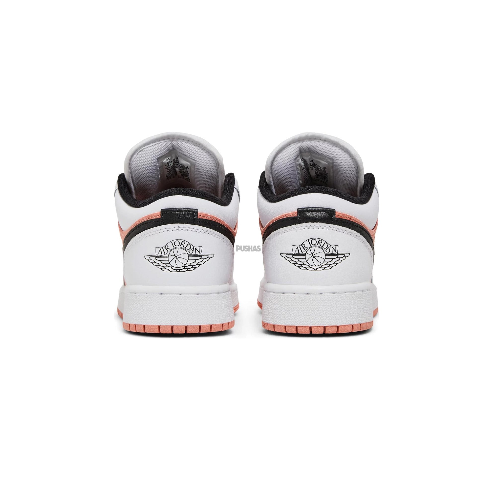 Air Jordan 1 Low 'White Light Madder Root' GS Sneakers for Girls (2022) - Casual Wear, School, Basketball & Street Fashion