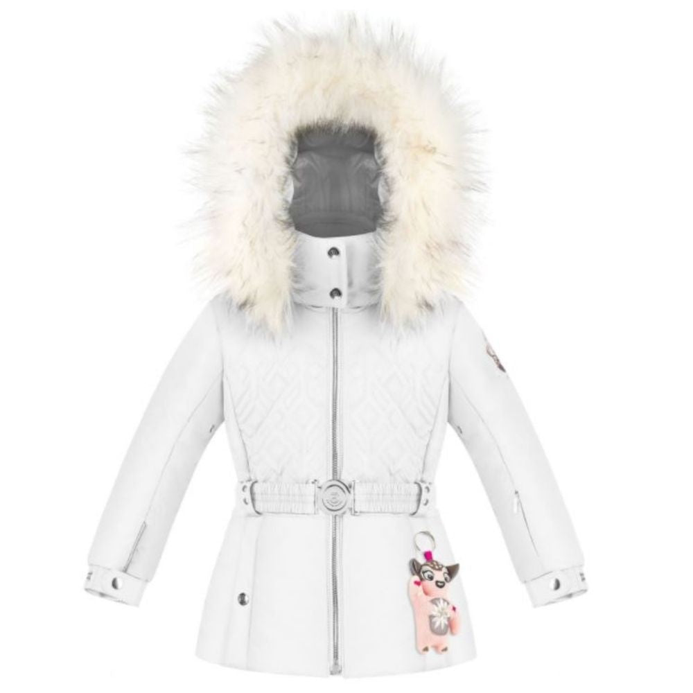 White Ski Jacket for Girls Aged 2-3 Years | Warm Winter Waterproof Snow Jacket for Toddler Girls | Perfect for Skiing, Snowboarding & Outdoor Winter Activities