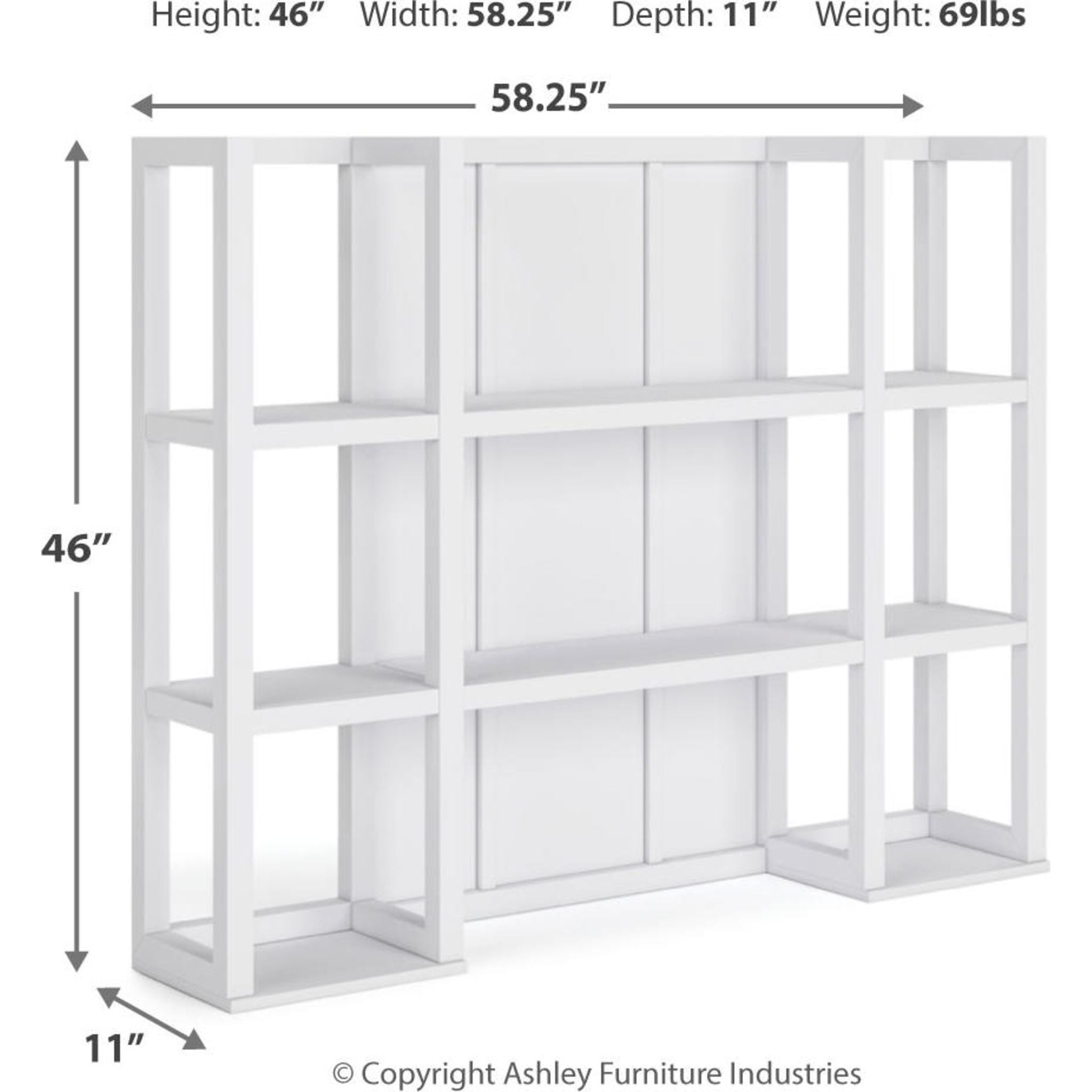 Ashbryn Hutch White and Natural Wood Storage Cabinet - Modern Farmhouse Style Organizer for Living Room, Bedroom, or Entryway (Model D844-61)