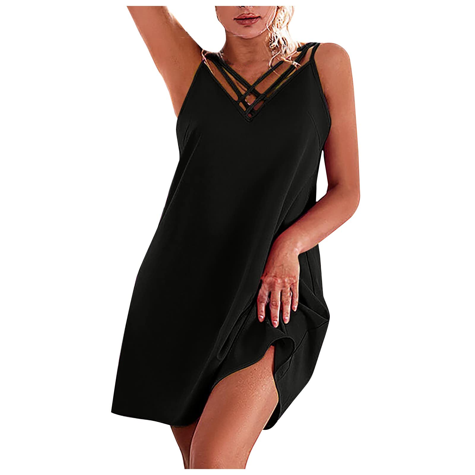 Vintage Retro Women's Sleeveless Tunic Top with Button Fly - Casual Summer Cami for Beach, Boho Outfits & Layering