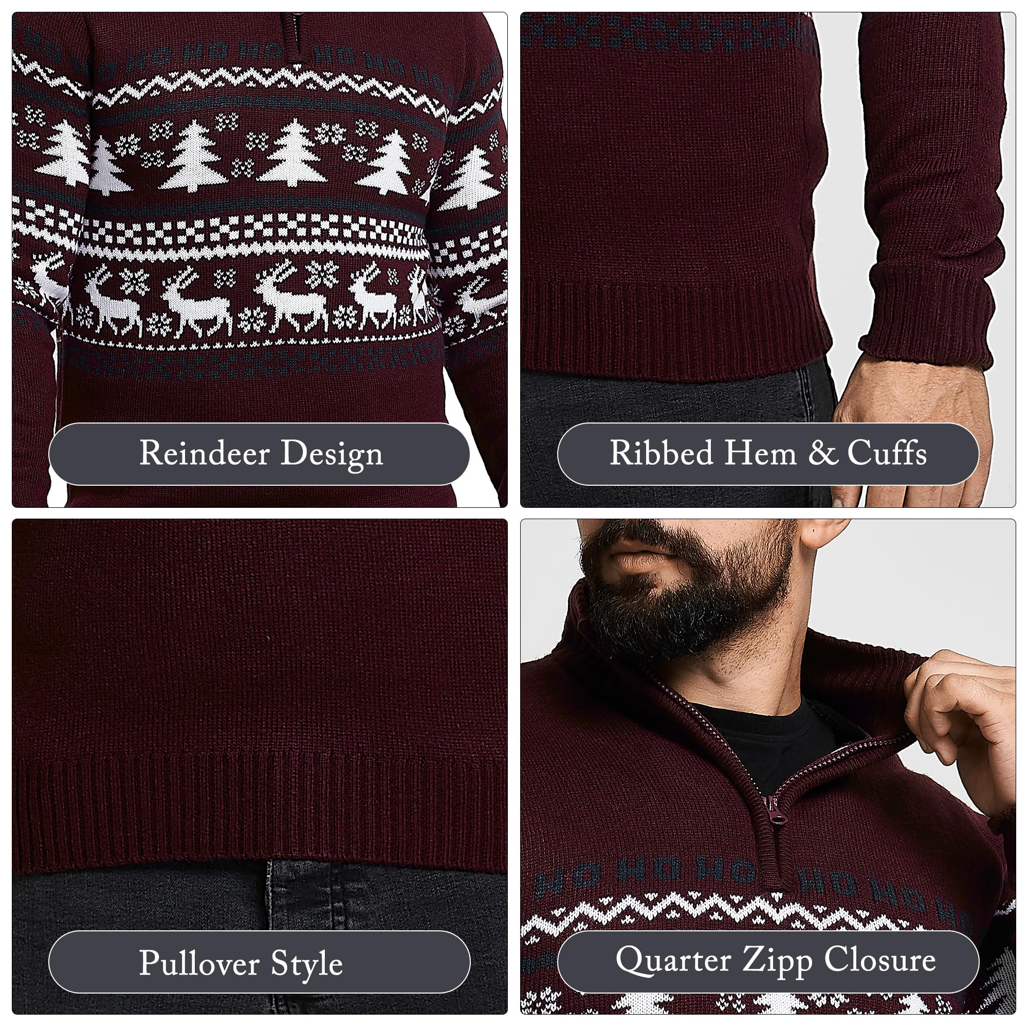 Festive Fair Isle Christmas Jumper - Unisex Knit Sweater for Men & Women (S-2XL) - Holiday Party Wear