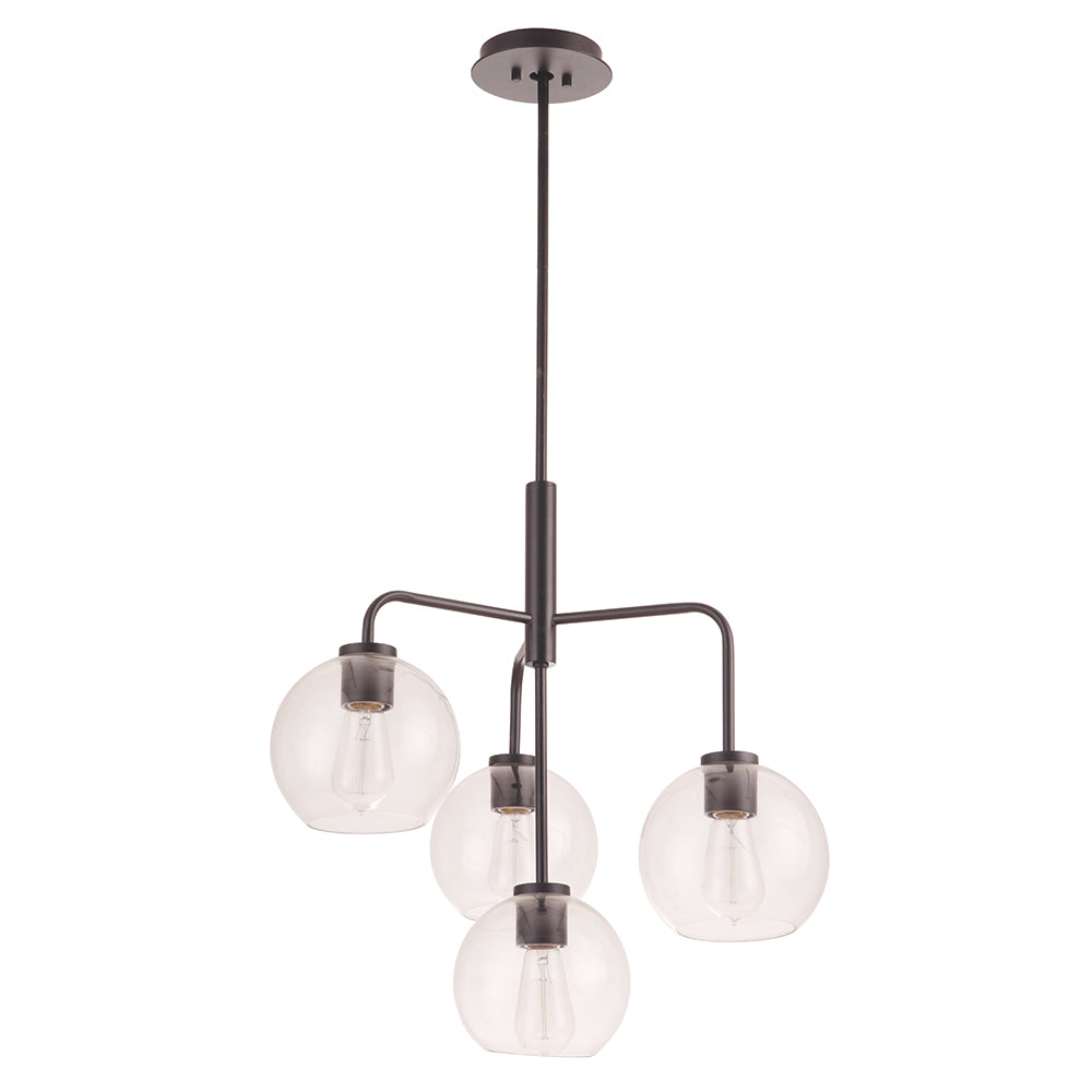 Knox 4-Light Black Pendant Lighting Fixture - Modern Ceiling Light for Dining Room, Kitchen Island & Living Room