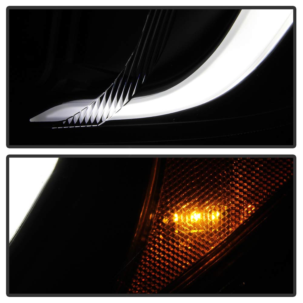 ACANII Black Housing LED Tube Projector Headlights for 2012-2015 Subaru Impreza XV Crosstrek - Halogen Replacement, High Visibility & Durable - Perfect for Night Driving & Off-Road Adventures