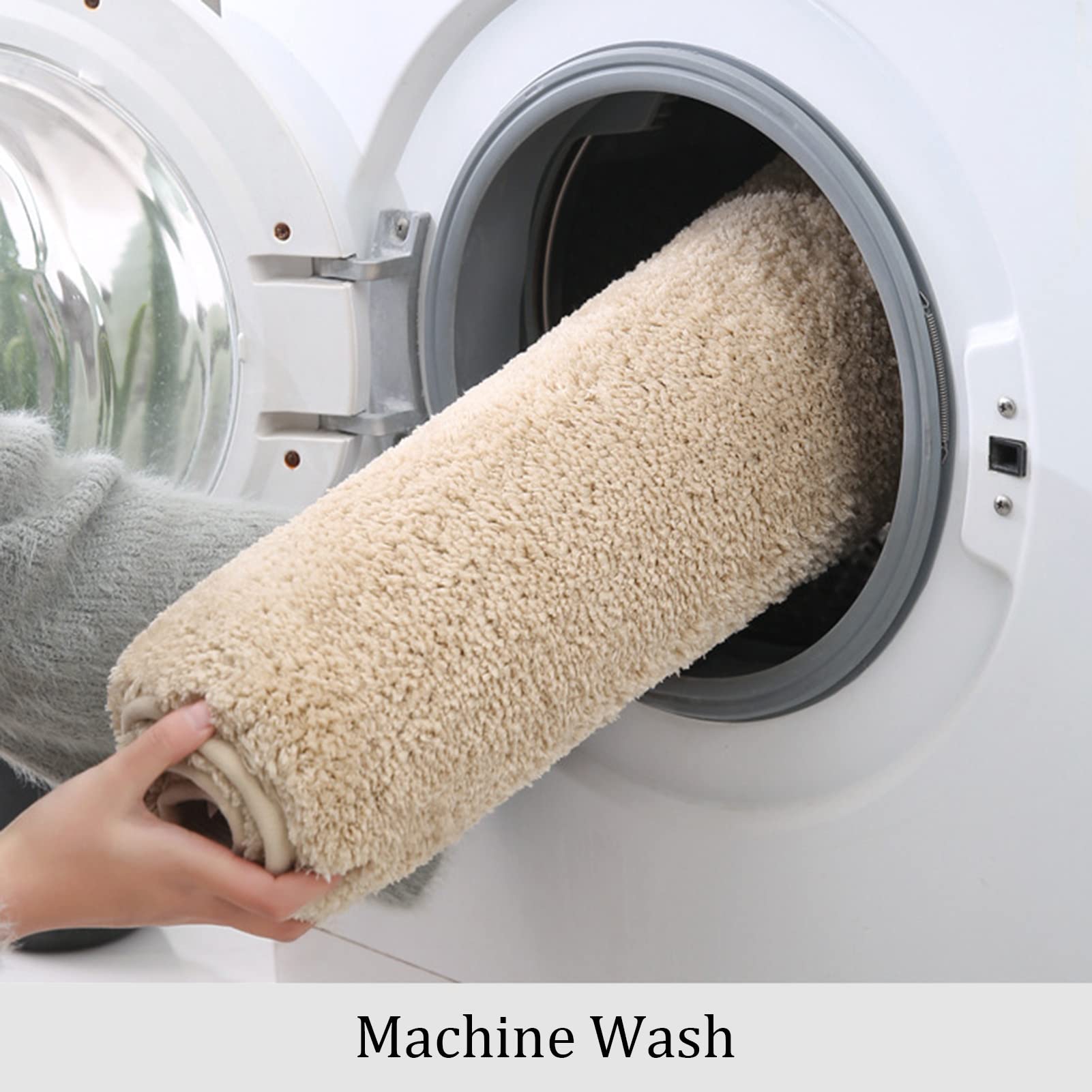 Soft Plush Bath Rug - Non-Slip Shaggy Bath Mat, Absorbent Washable Bathroom Carpet for Shower & Entrance (Grey, 40x60cm) - Perfect for Cozy Bathrooms & Spa-Like Showers