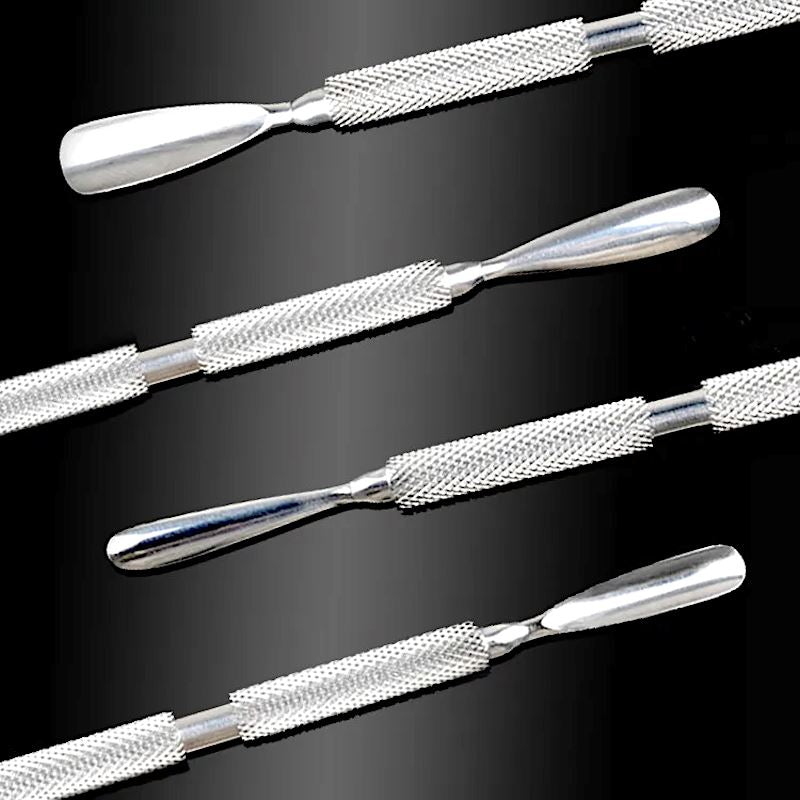 Professional Double Head Cuticle Pusher - Stainless Steel Nail Tool for Manicure & Pedicure - Perfect for At-Home Nail Care and Salon Use