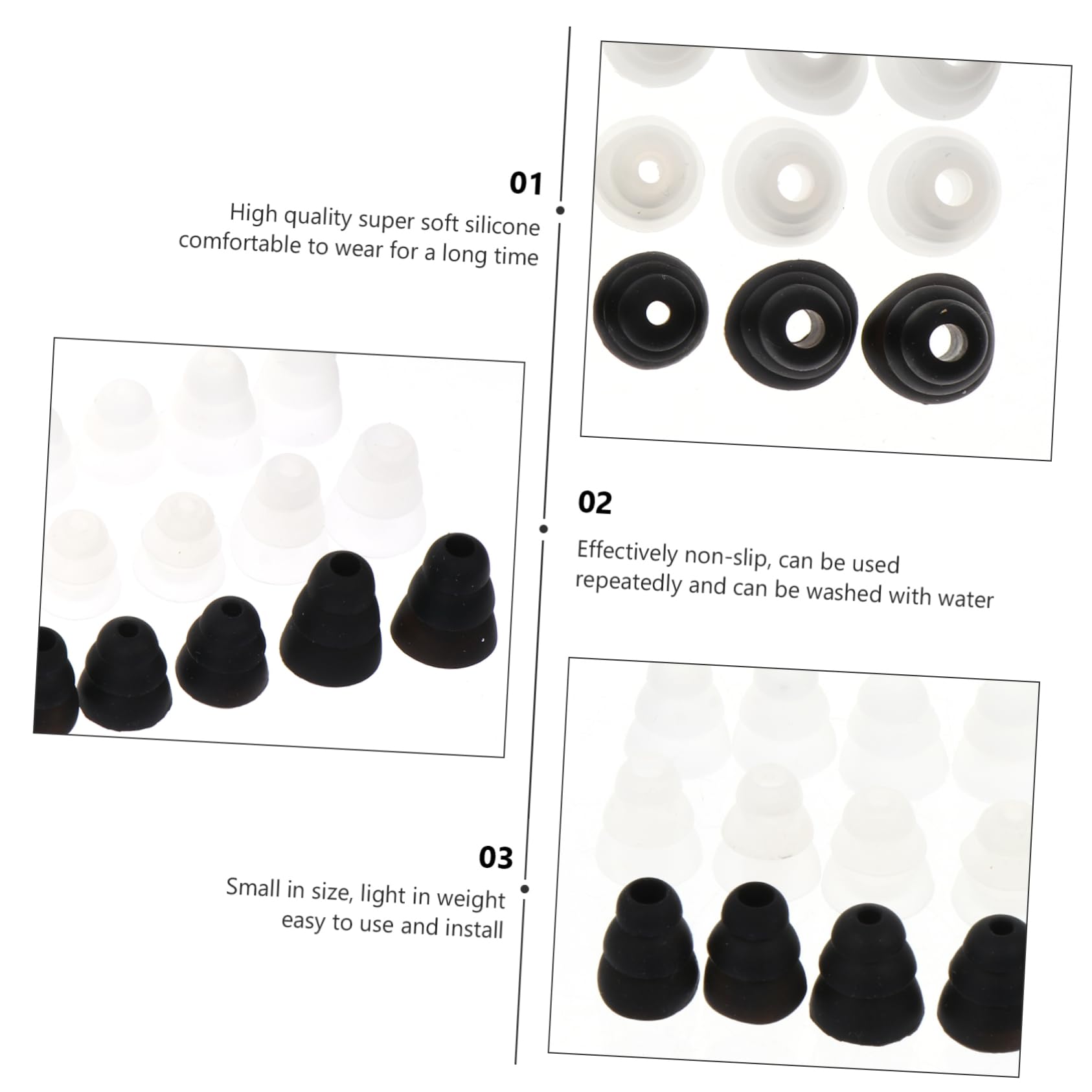 BestonZON 36-Pack Washable & Replaceable Silicone Earbud Covers - Universal Fit for AirPods, Galaxy Buds & Wireless Earbuds - Perfect for Gym, Running & Daily Use