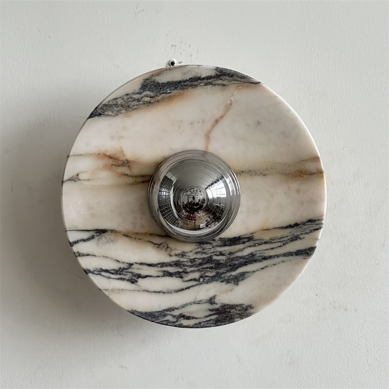 Calacatta Marble Wall Sconce Light - Modern Gold Finish Bathroom Vanity Lighting for Bedroom, Hallway & Living Room Decor