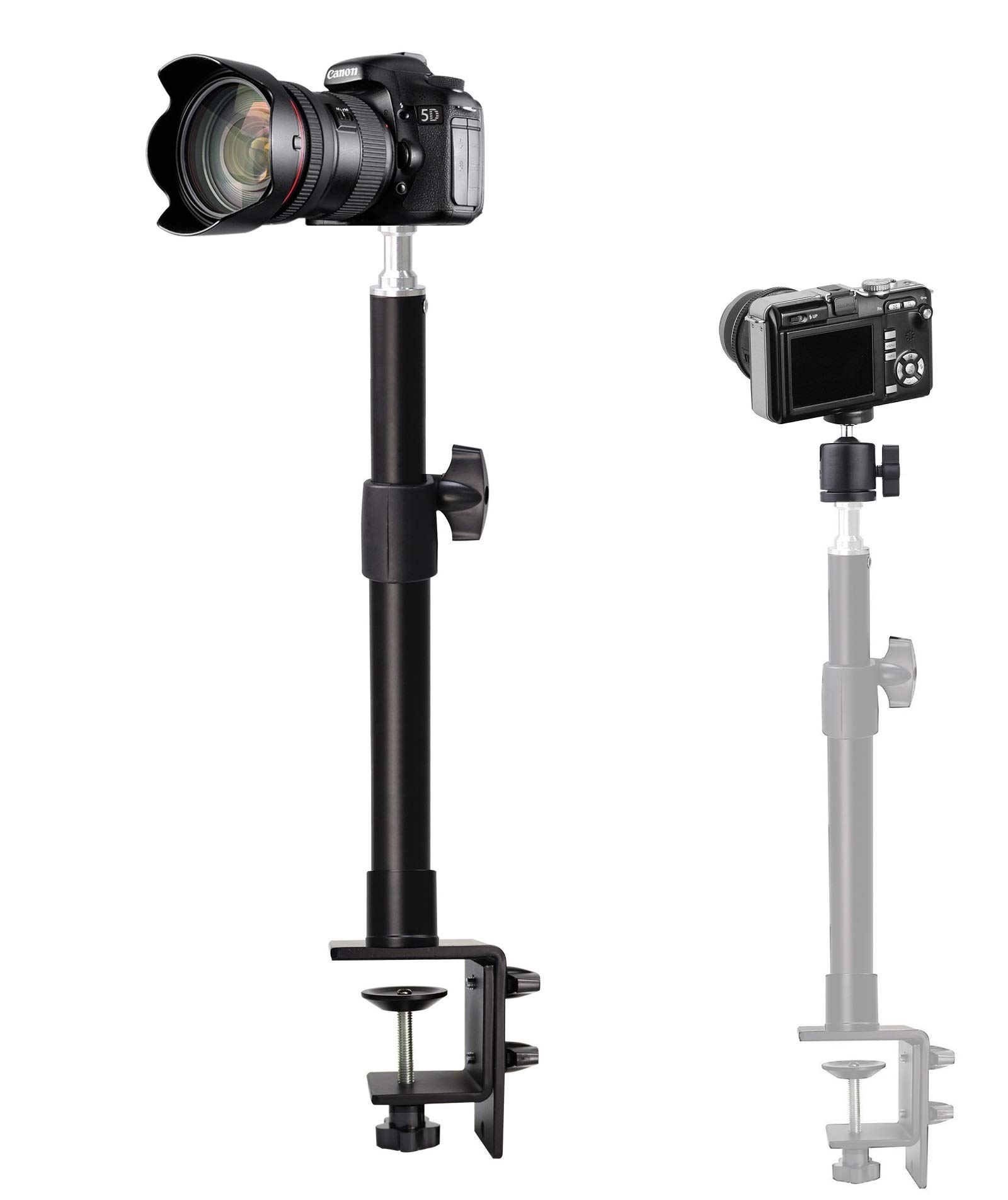 AceTaken Overhead Camera Stand with Desk Clamp - Compatible with Canon DSLR Cameras for Video Recording, Vlogging & Live Streaming - Perfect for YouTube, TikTok & Online Teaching