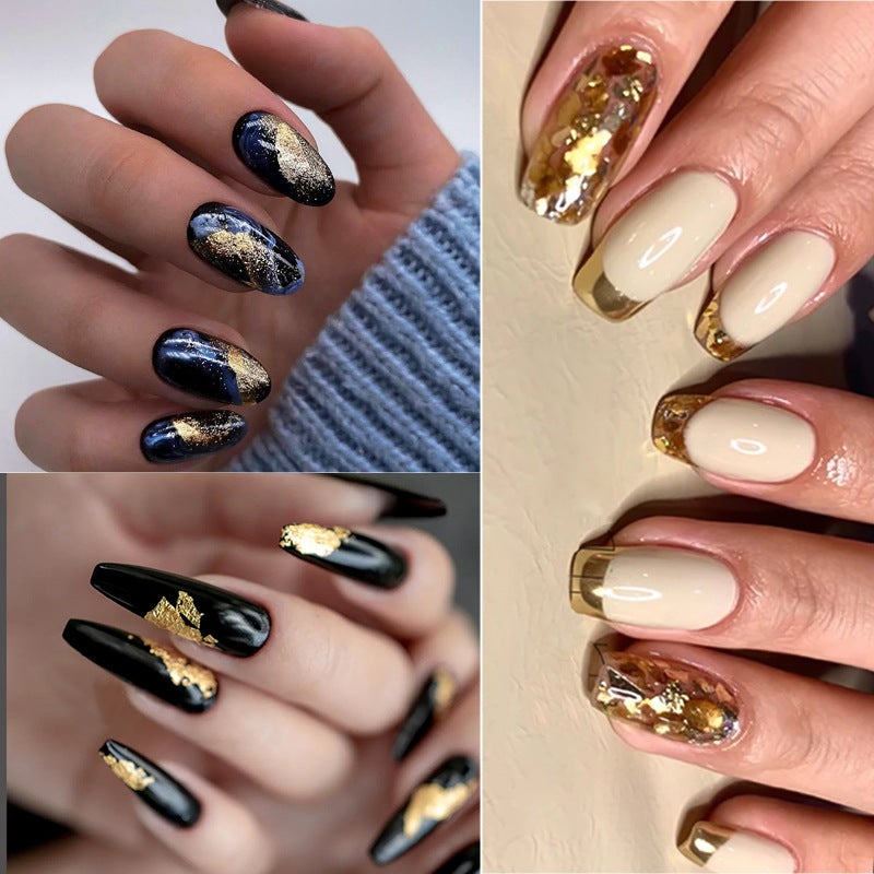Nail Art Leaf Foil - Metallic Decorative Foils for Nails, DIY Manicure & Nail Design - Perfect for Salon, Home Use & Special Occasions