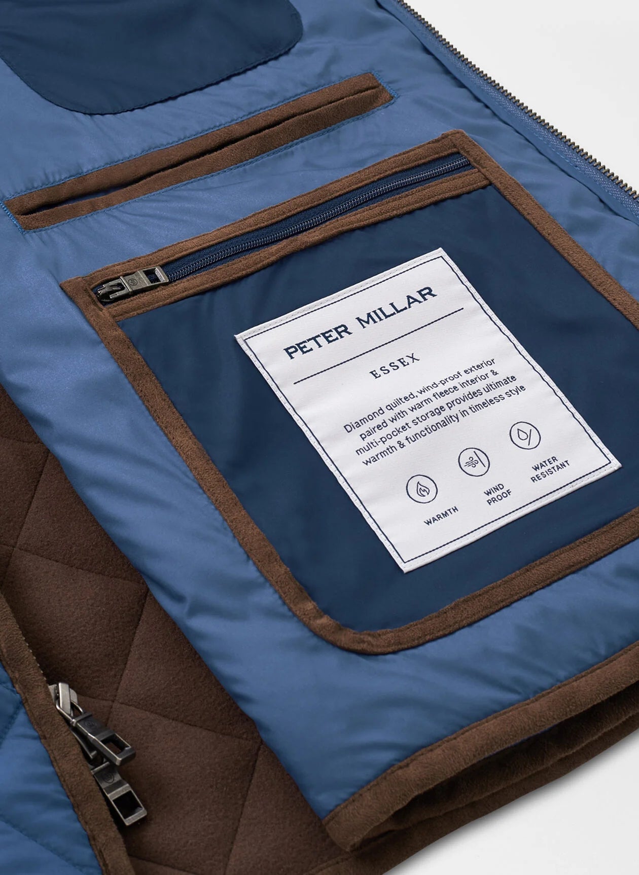 PETER MILLAR ESSEX Quilted Vest for Men - Lightweight, Warm, and Stylish - Perfect for Outdoor Activities, Casual Wear, and Layering in Fall & Winter