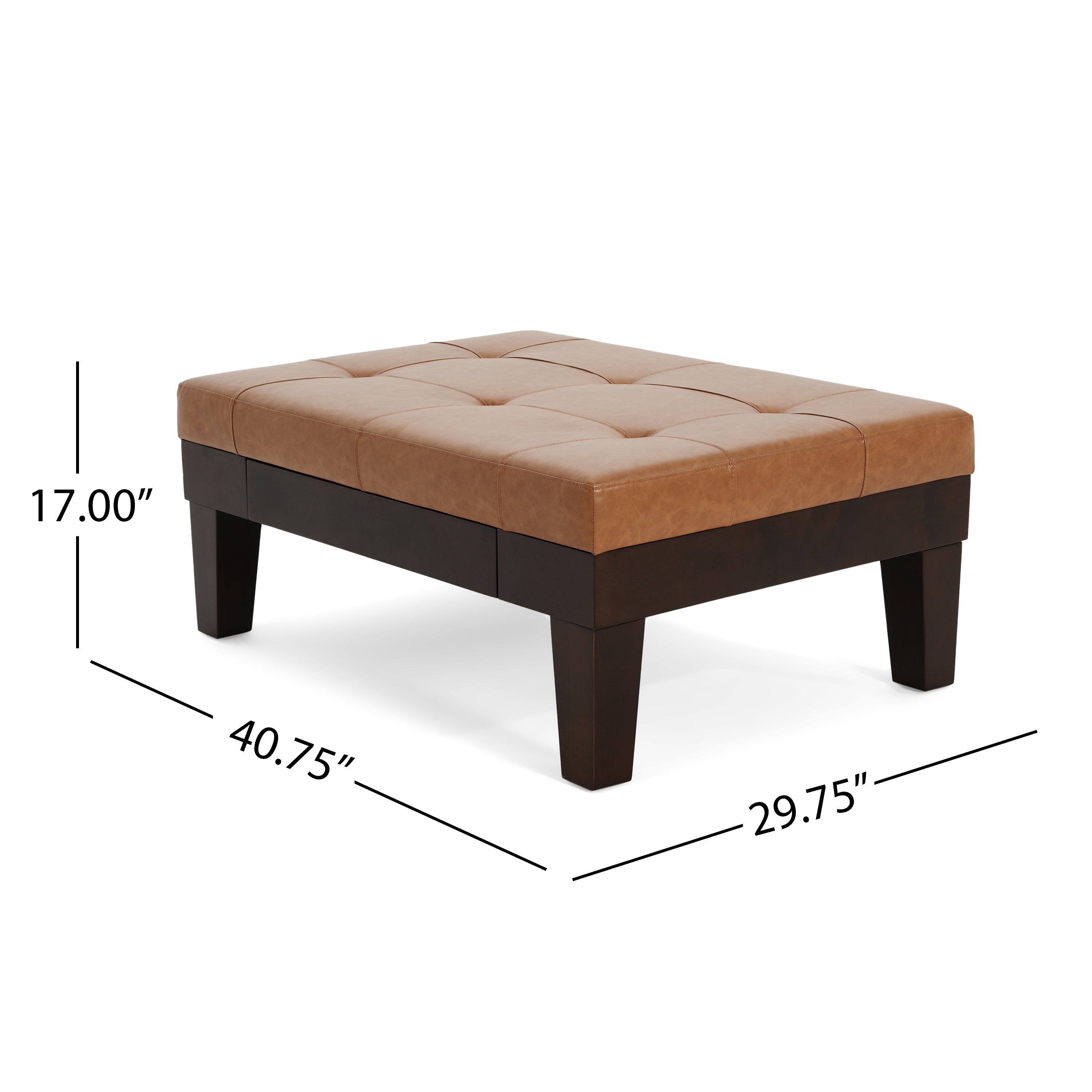 Chatham Ottoman with Storage Drawer - Versatile Living Room Furniture for Extra Seating and Organization