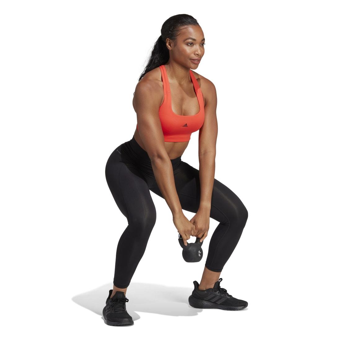 adidas Optime Stash Pocket High Waisted 7/8 Leggings for Women - Workout, Yoga & Running Compression Pants with Hidden Pocket