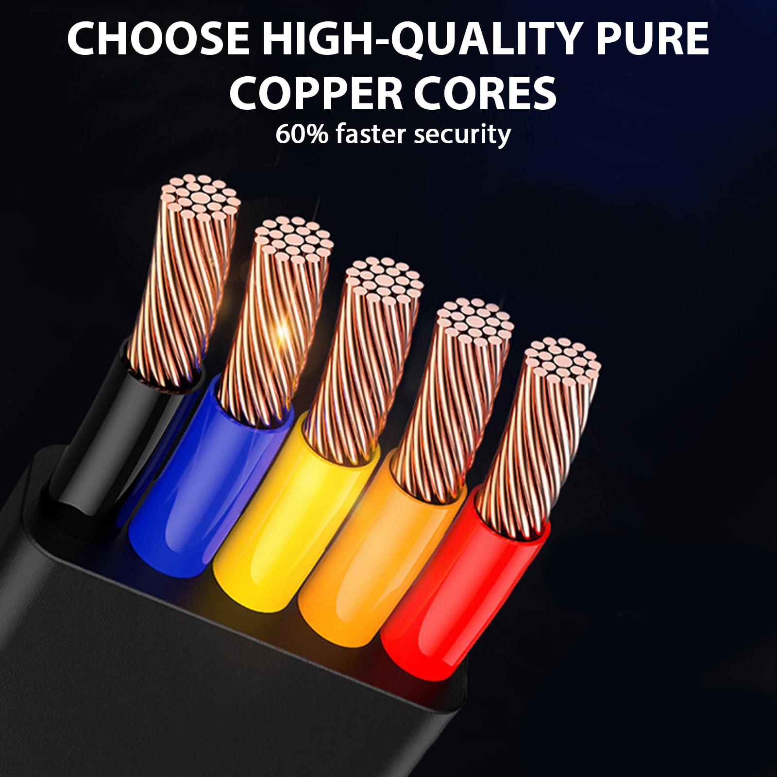 Nadiaen 3-in-1 Retractable Charging Cable - Fast Charging & Data Sync for iPhone, Samsung Galaxy, Huawei, PS, Tablets (Blue/Black/Red) | Perfect for Home, Office & Travel Accessories