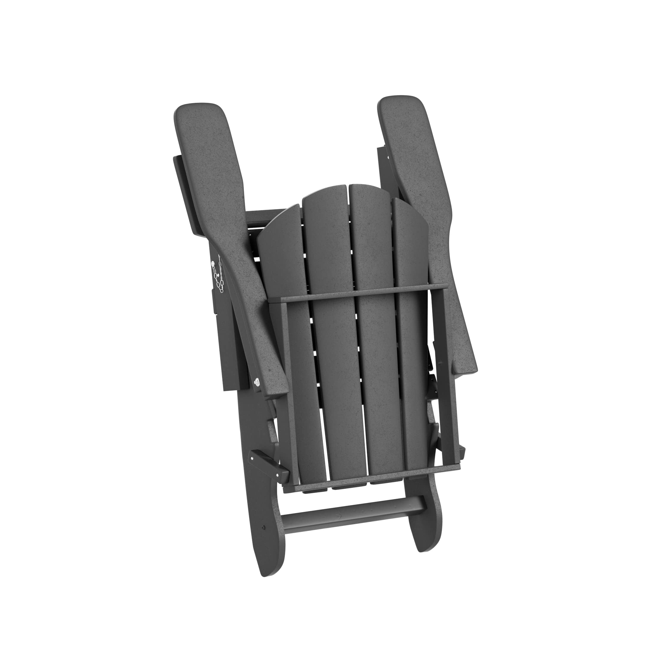 WestinTrends Malibu 3-Piece Outdoor Patio Furniture Set - All-Weather Plastic Adirondack Chairs (Set of 2) with Coffee Table - Gray - Perfect for Porch, Lawn, Backyard, Garden & Poolside Relaxation