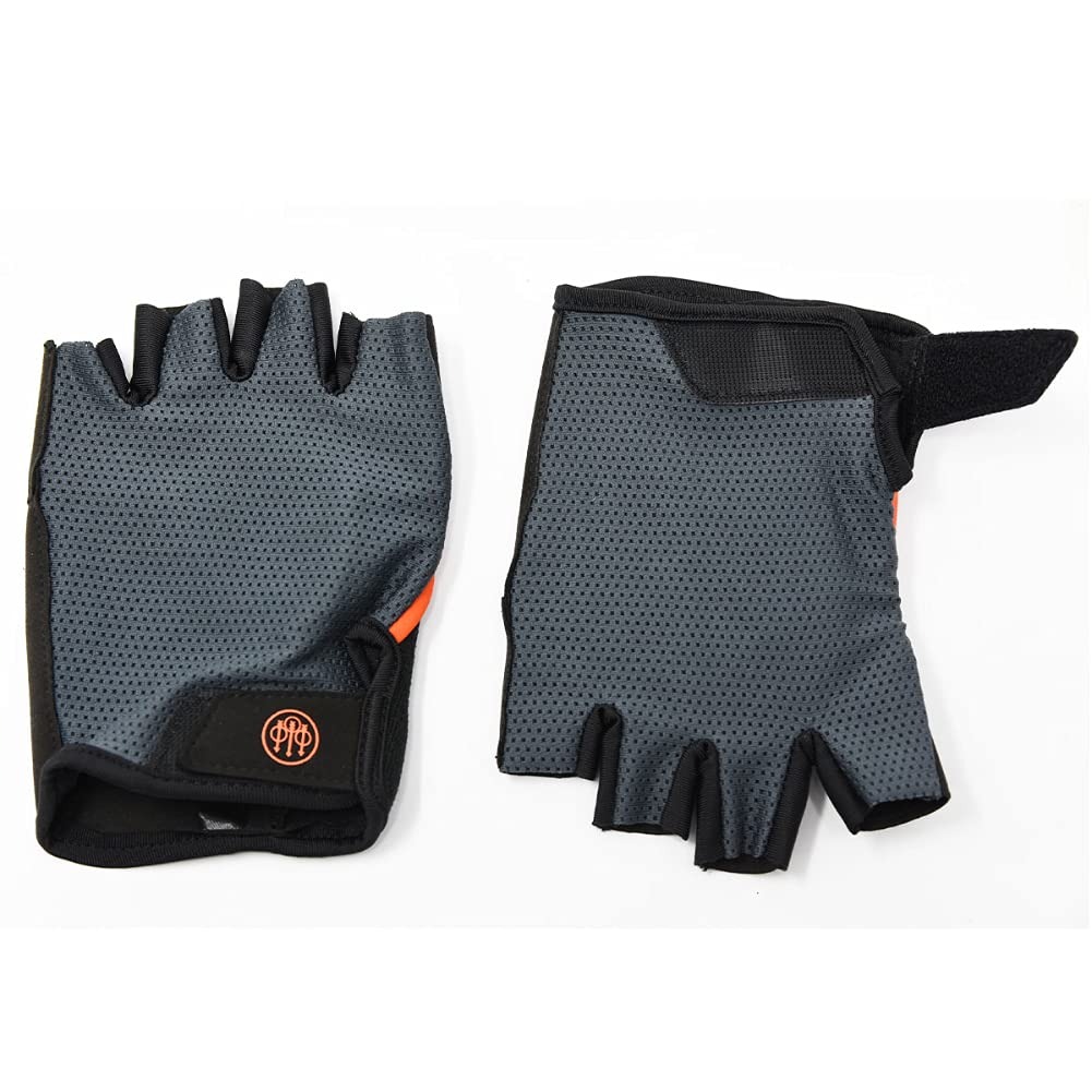 BERETTA Unisex Lightweight Fingerless Black/Grey Shooting Mesh Gloves - Tactical Training, Airsoft, Hunting & Outdoor Sports Accessories