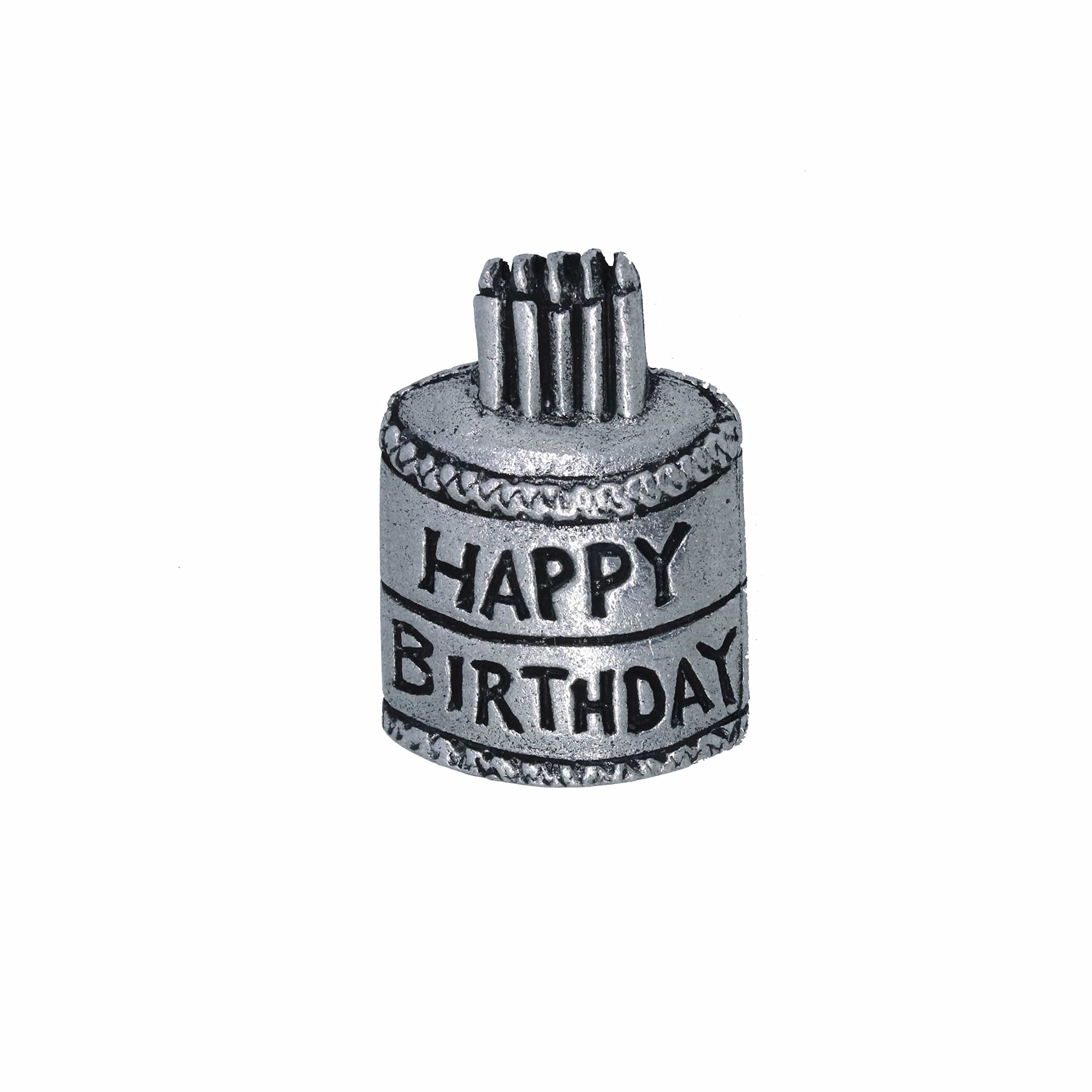 Jim Clift Design Birthday Cake Lapel Pin - Elegant Enamel Brooch for Women & Men - Perfect for Birthday Parties, Celebrations & Gift Giving