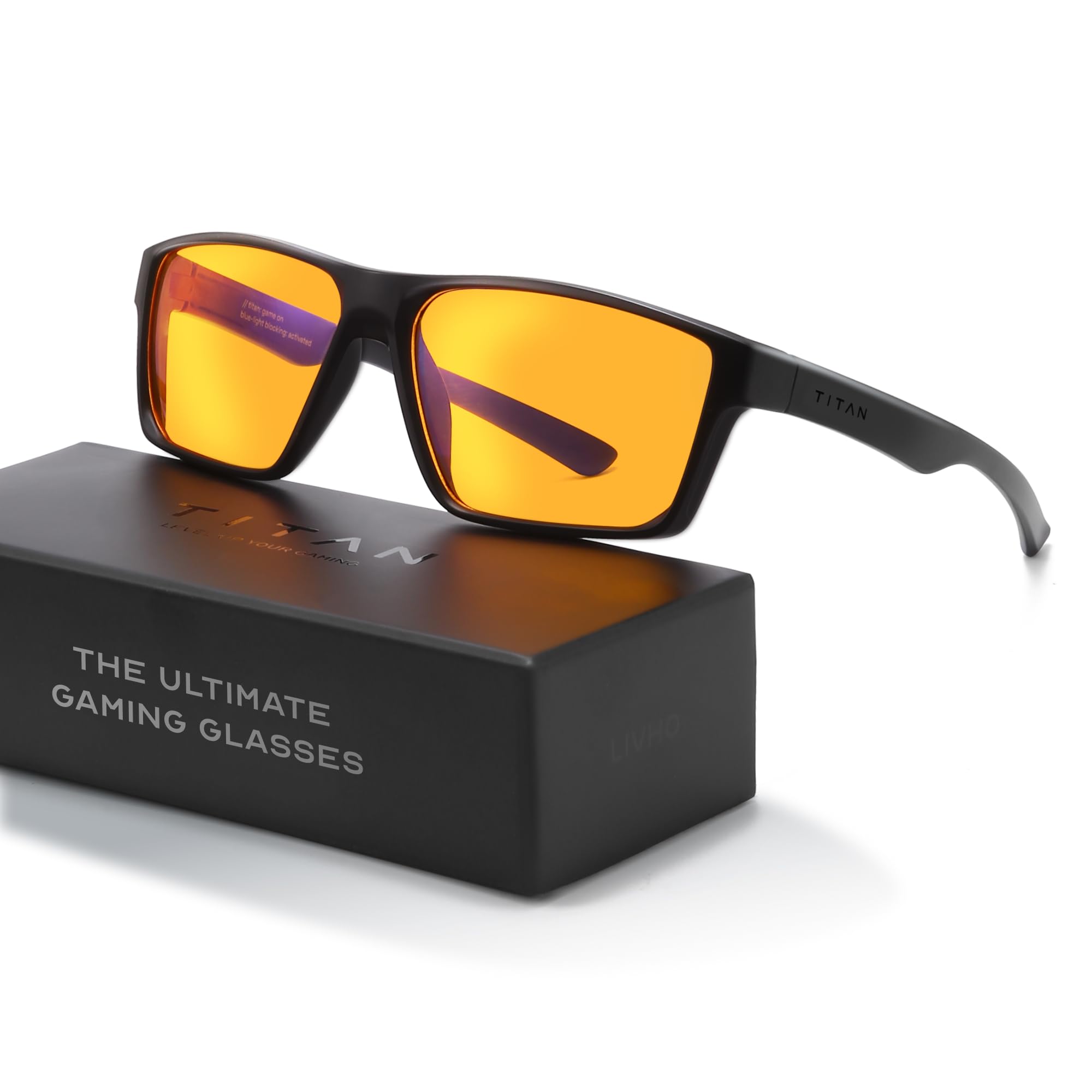 Titan Anti Blue Light Gaming Glasses - UV400 Protection for Men | Reduce Eye Strain for Gaming & Work