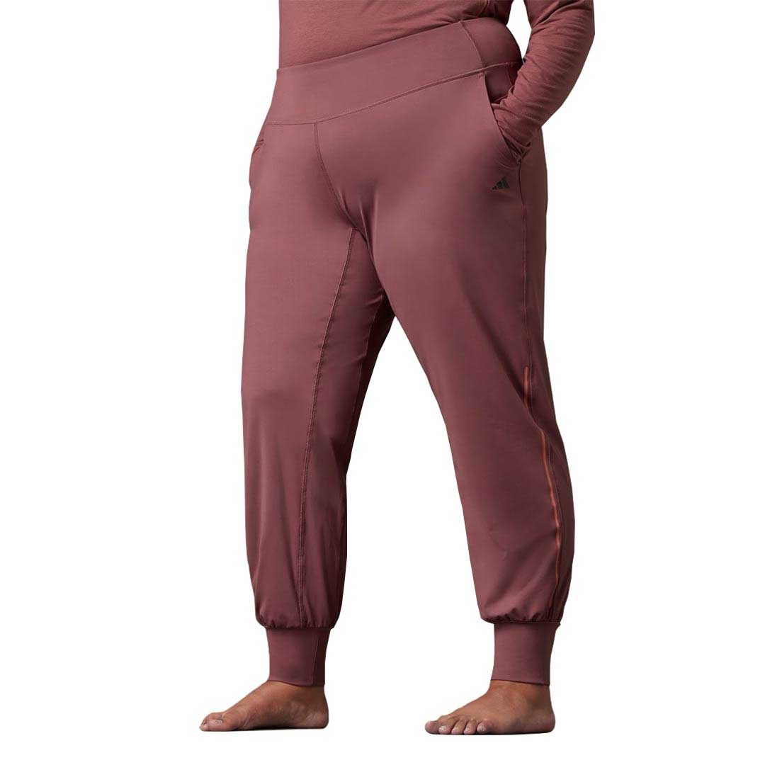 Adidas Women's Plus Size Authentic Balance Yoga Pants HZ6313 - High Waisted Stretchy Workout Leggings for Yoga, Gym & Lounge Wear