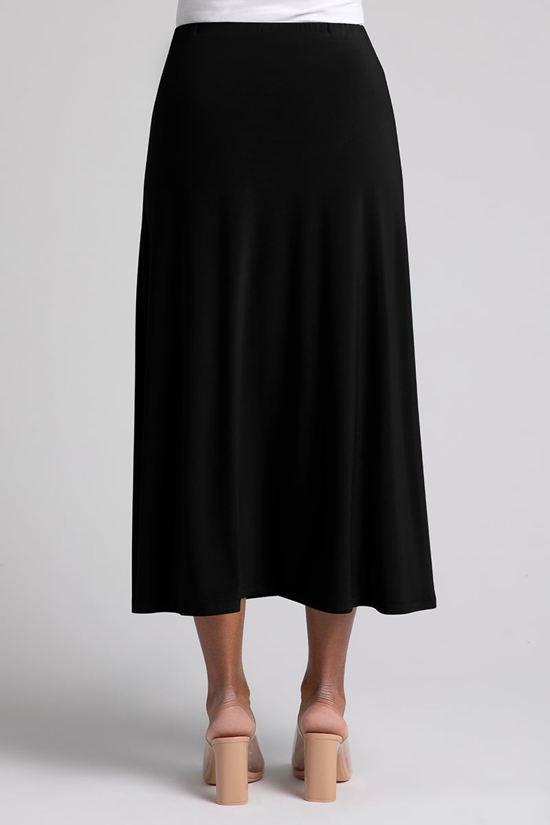 Essential A-Line Skirt for Women - Classic Black Midi Skirt | Perfect for Office, Casual Wear & Date Night Outfits