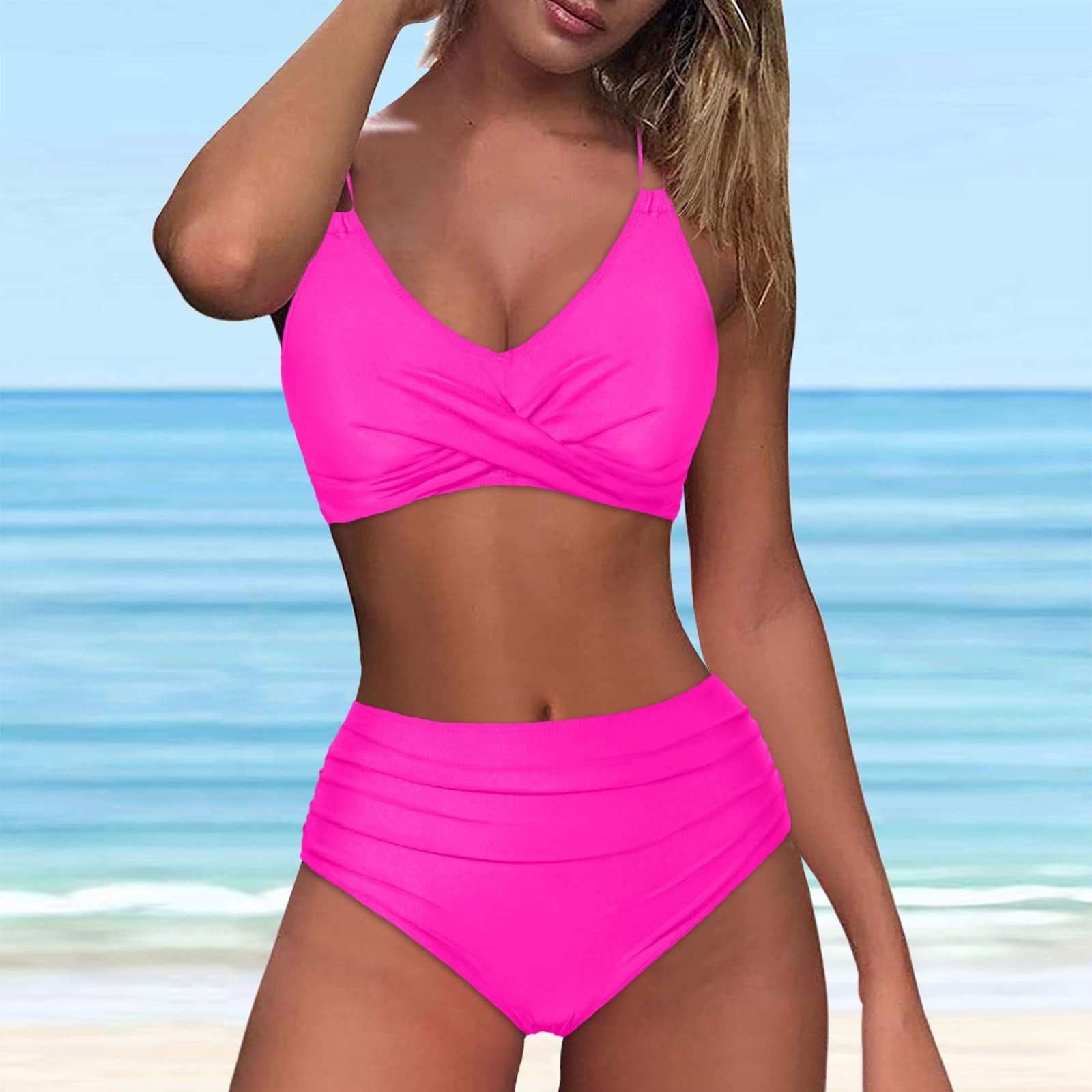 Trendy Sexy Women's Swimsuit - Sleeveless Bikini Set for Beach & Pool 2024